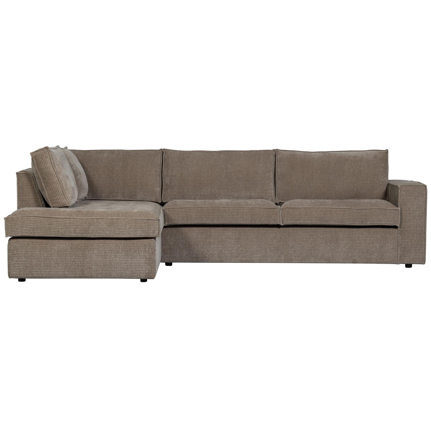 WOOOD Hajo Hoekbank Links - Rib - Taupe - 84x283x197