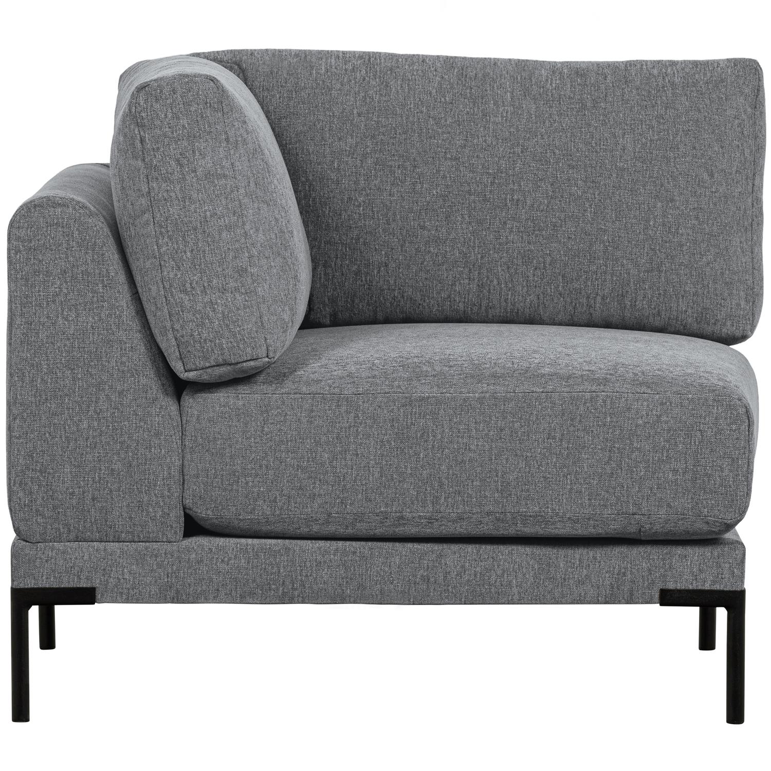 vtwonen Couple Bank Hoekelement - Polyester - Denim Melange