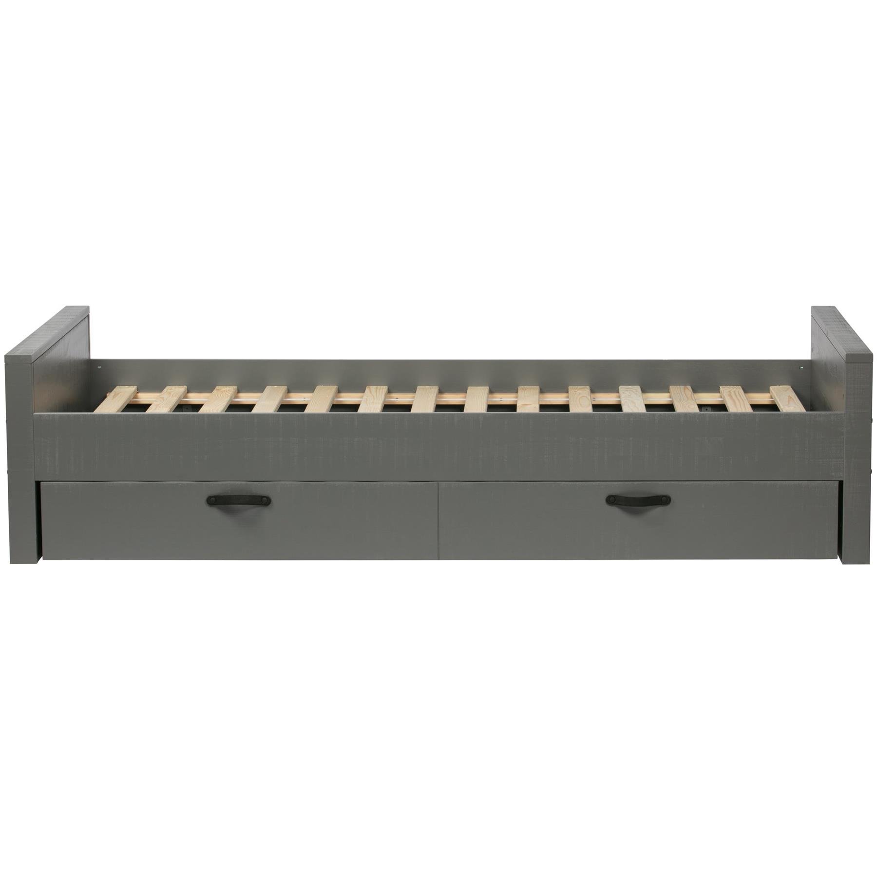 WOOOD Morris Bed Incl. Bedlade|Lattenrol - Grenen - Leem - 90x200