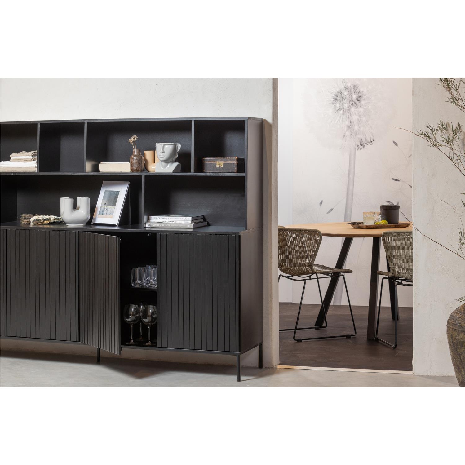 WOOOD Tablo Eettafel met 2-Stand Poot - Eiken - Naturel - 75x130x130