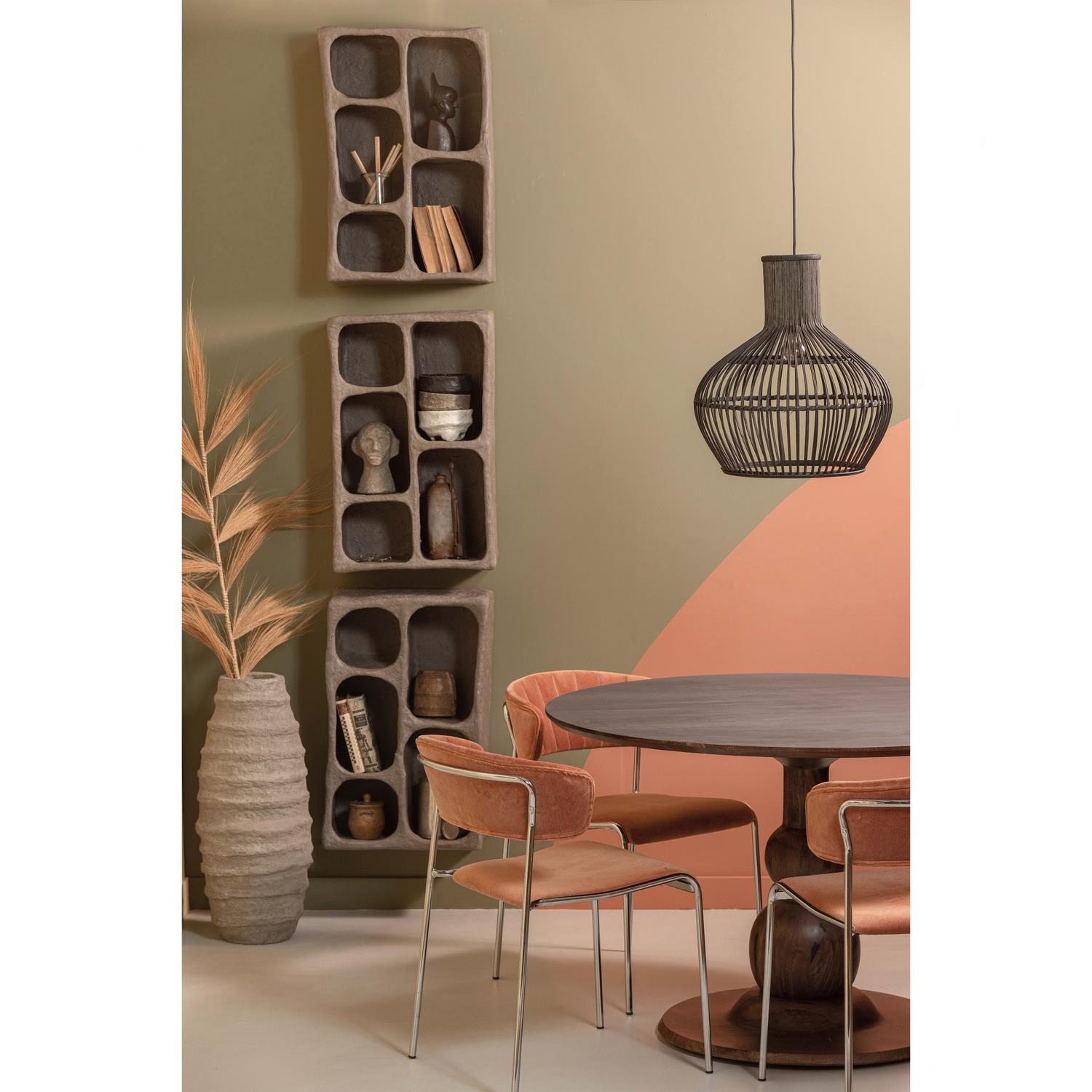 BePureHome Clay Wandkastje - Papier Mache - Grijs - 70x45x23