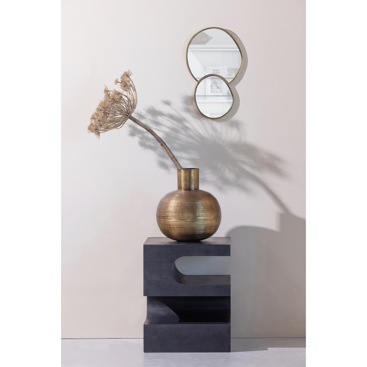 WOOOD Toma Bijzettafel - Mangohout - Zwart - 50x40x40