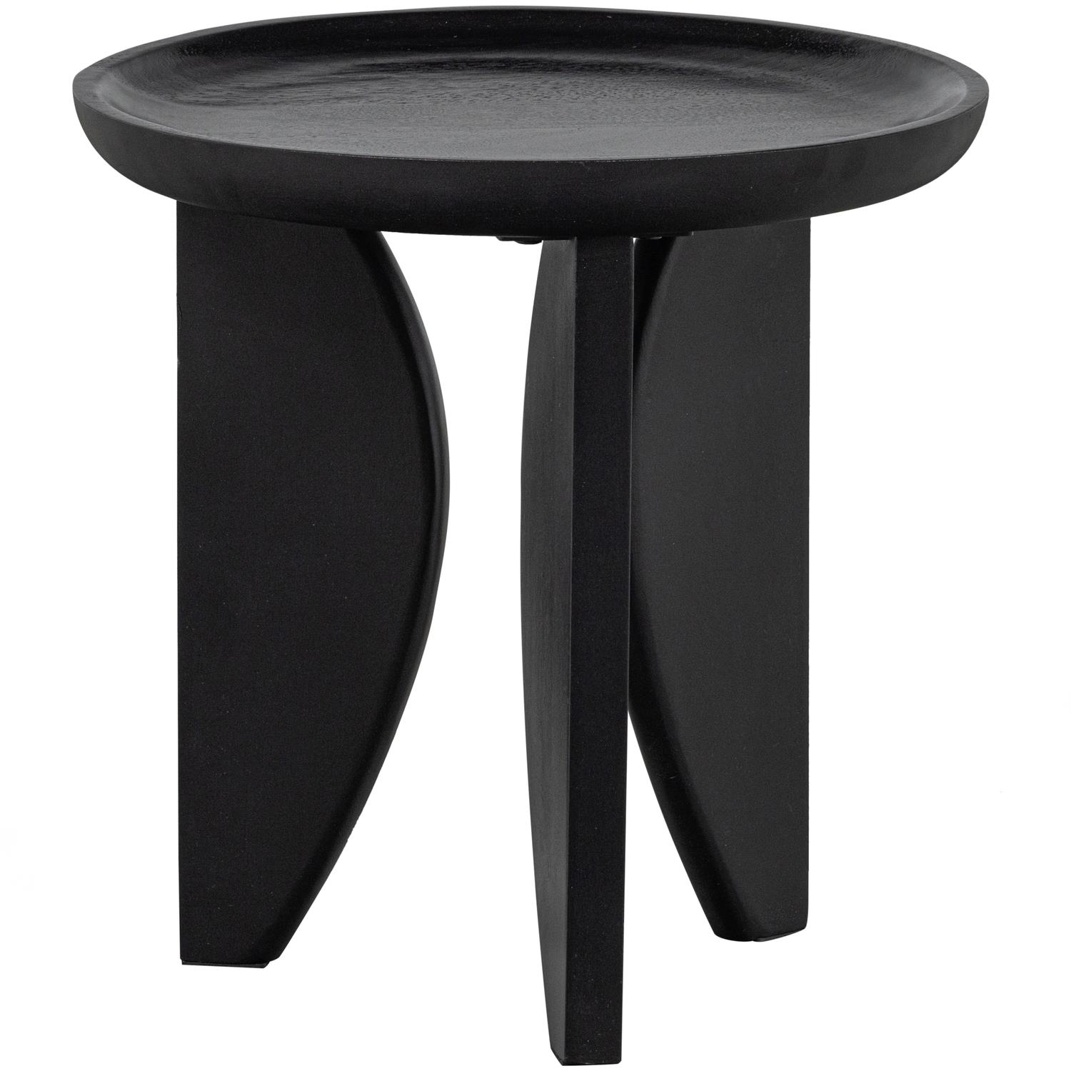 vtwonen High Heels Bijzettafels - Mangohout - Zwart - Set van 2