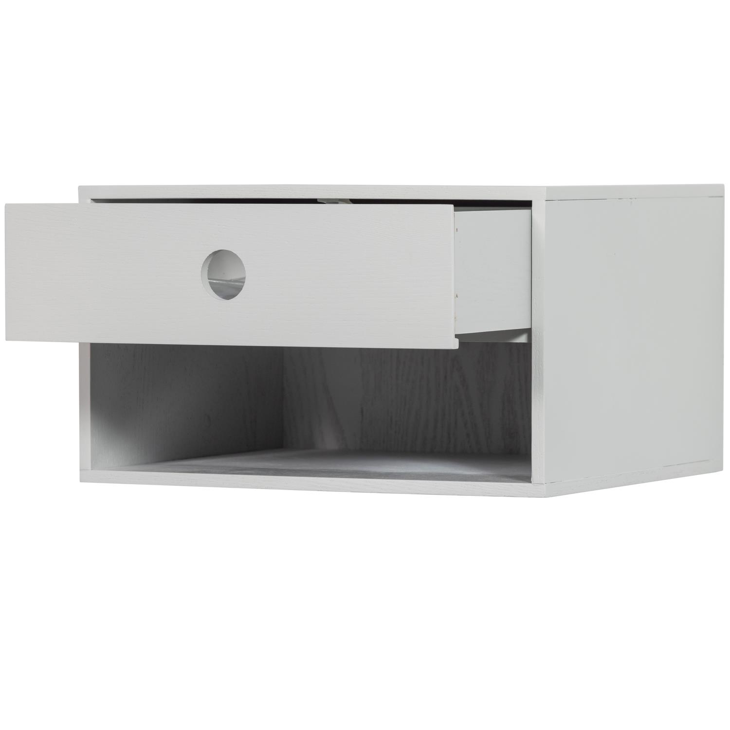 WOOOD Nancy Hangend Nachtkastje  - MDF - Mist - 20x34x30