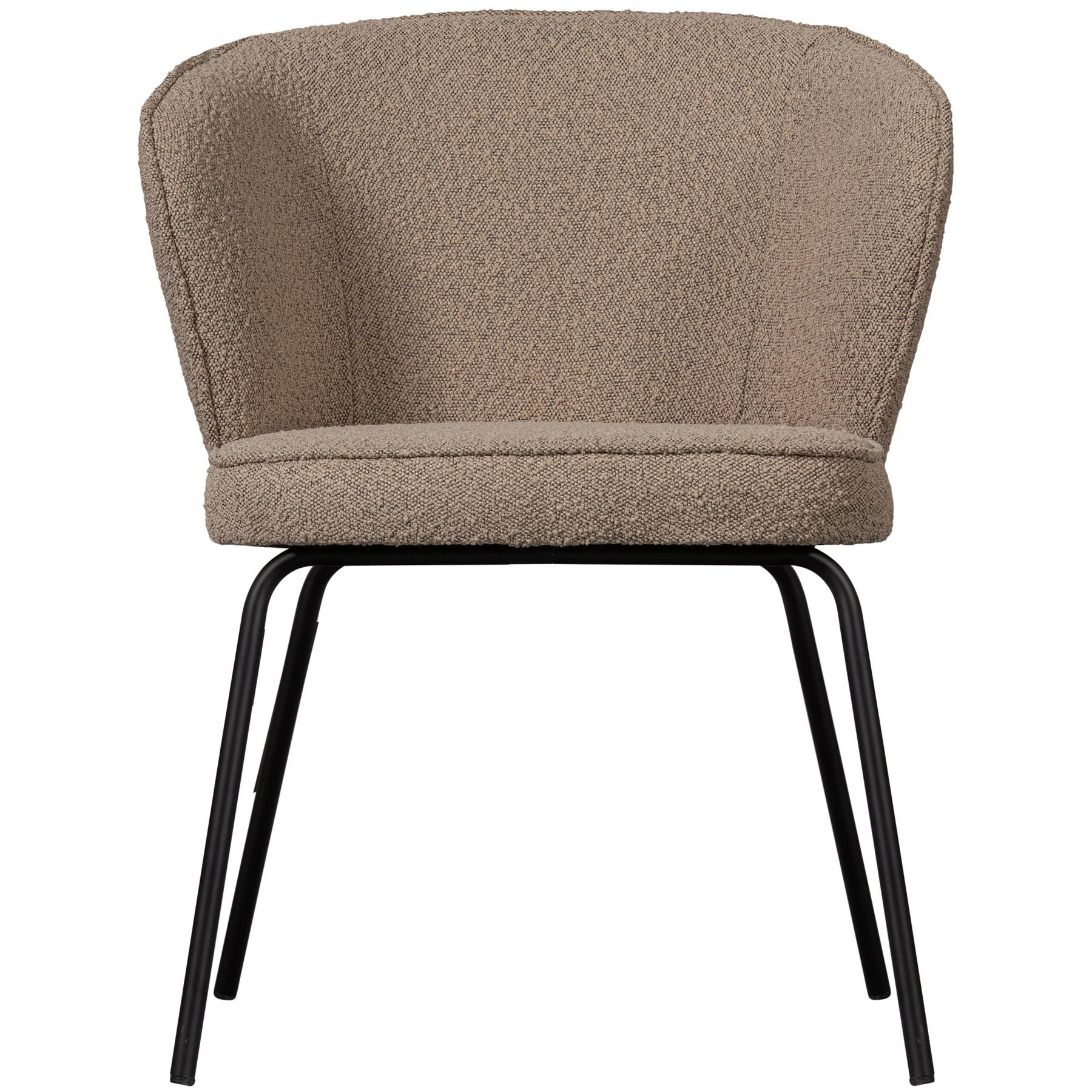 BePureHome Admit Eetkamerstoelen - Bouclé - Beige - Set van 2