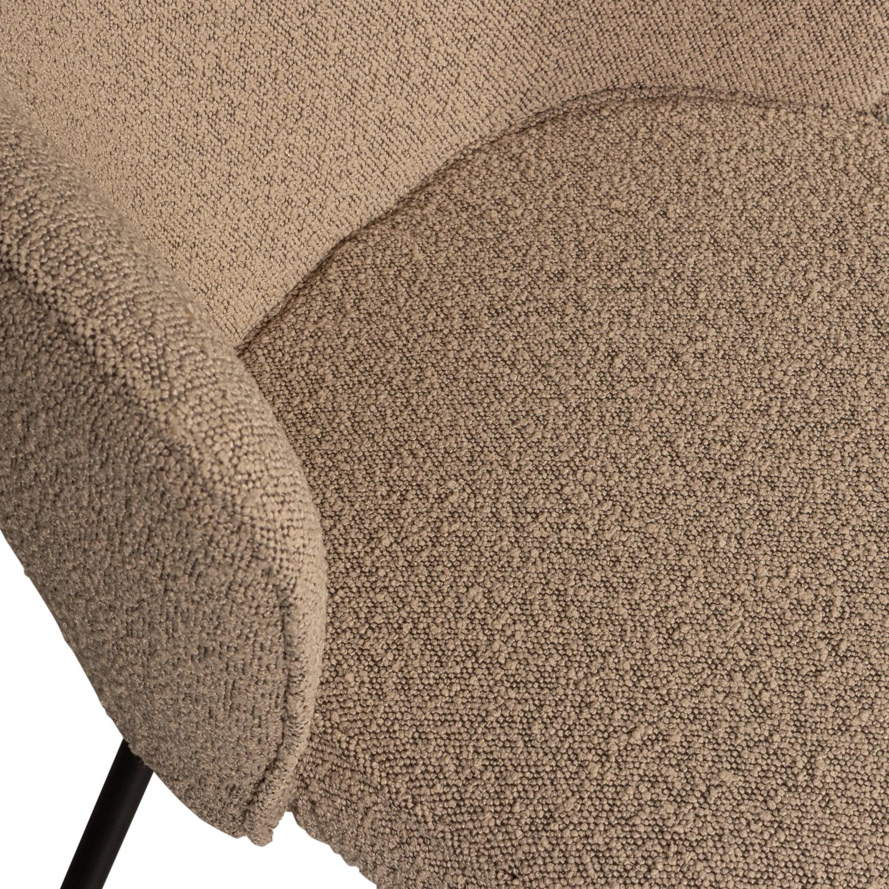 BePureHome Admit Eetkamerstoelen - Bouclé - Beige - Set van 2
