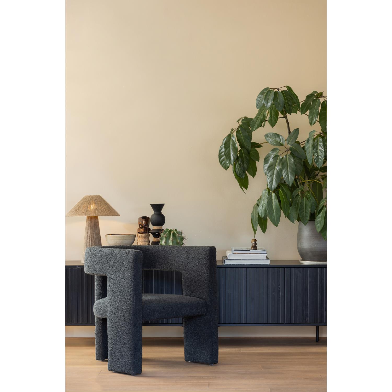 WOOOD Pepe Tafellamp - Touw - Naturel - 46x38x38
