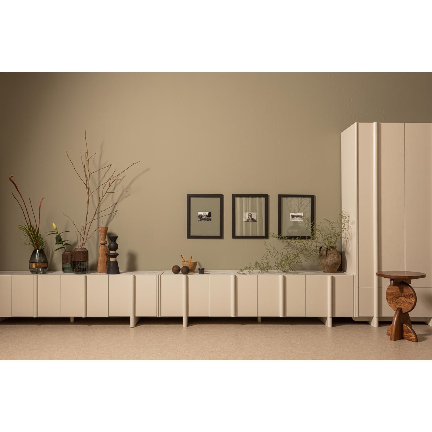 WOOOD Nori Bijzettafel - Mangohout - Warm Bruin - 60x40x40