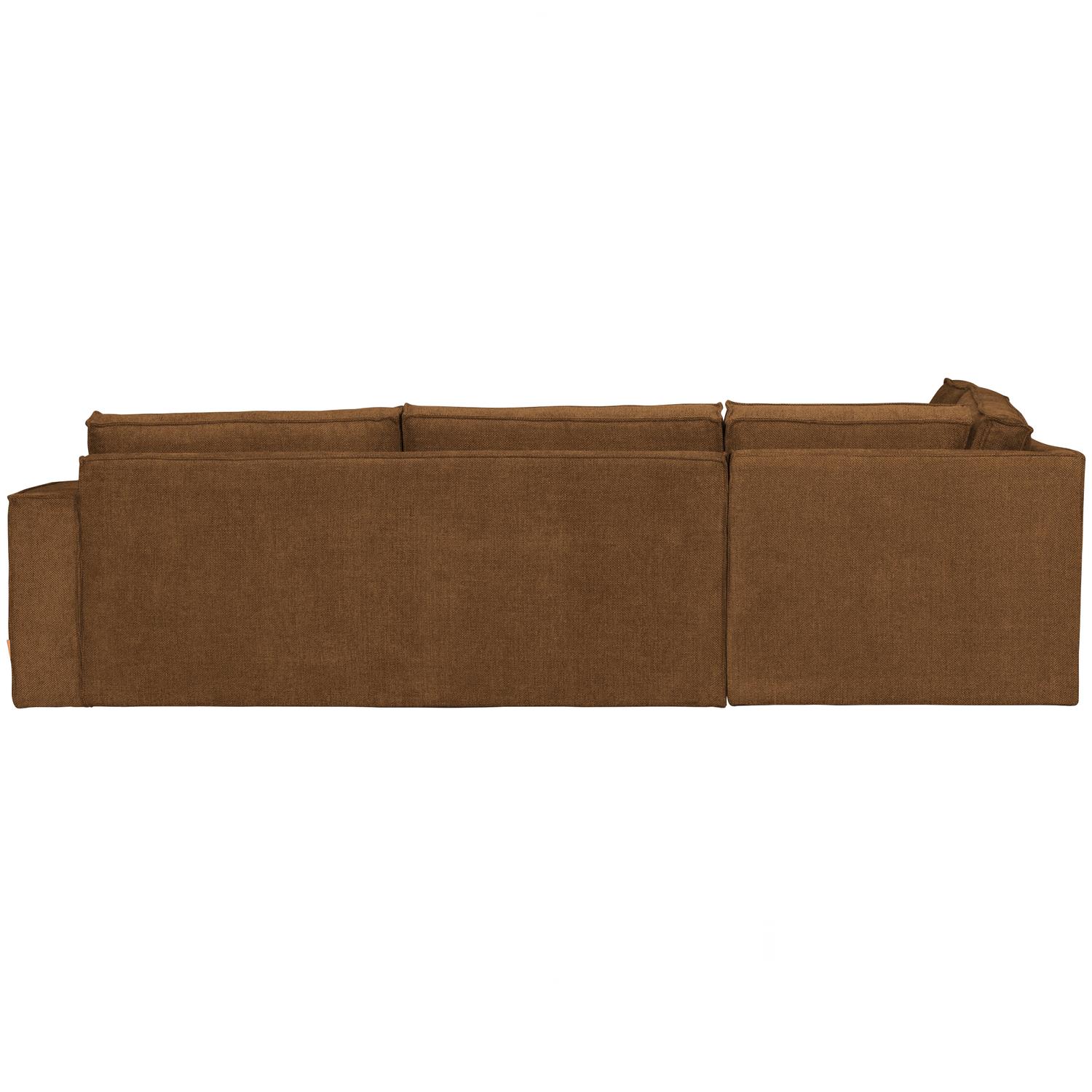 WOOOD Freddie Hoekbank Links - Melange Stof - Brons - 90x283x197