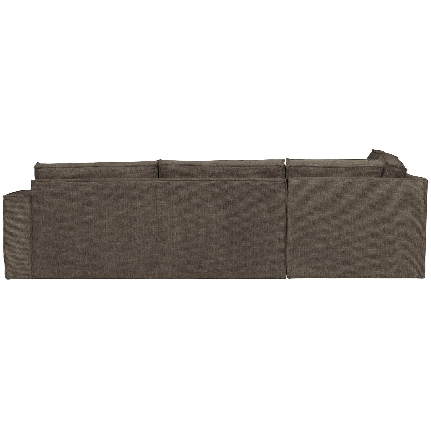 WOOOD Freddie Hoekbank Links - Melange Stof - Bruin - 90x283x197