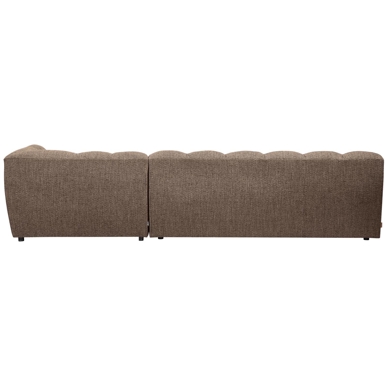 WOOOD Allure Chaise Longue Bank Rechts - Polyester - Bruin -79x324x165