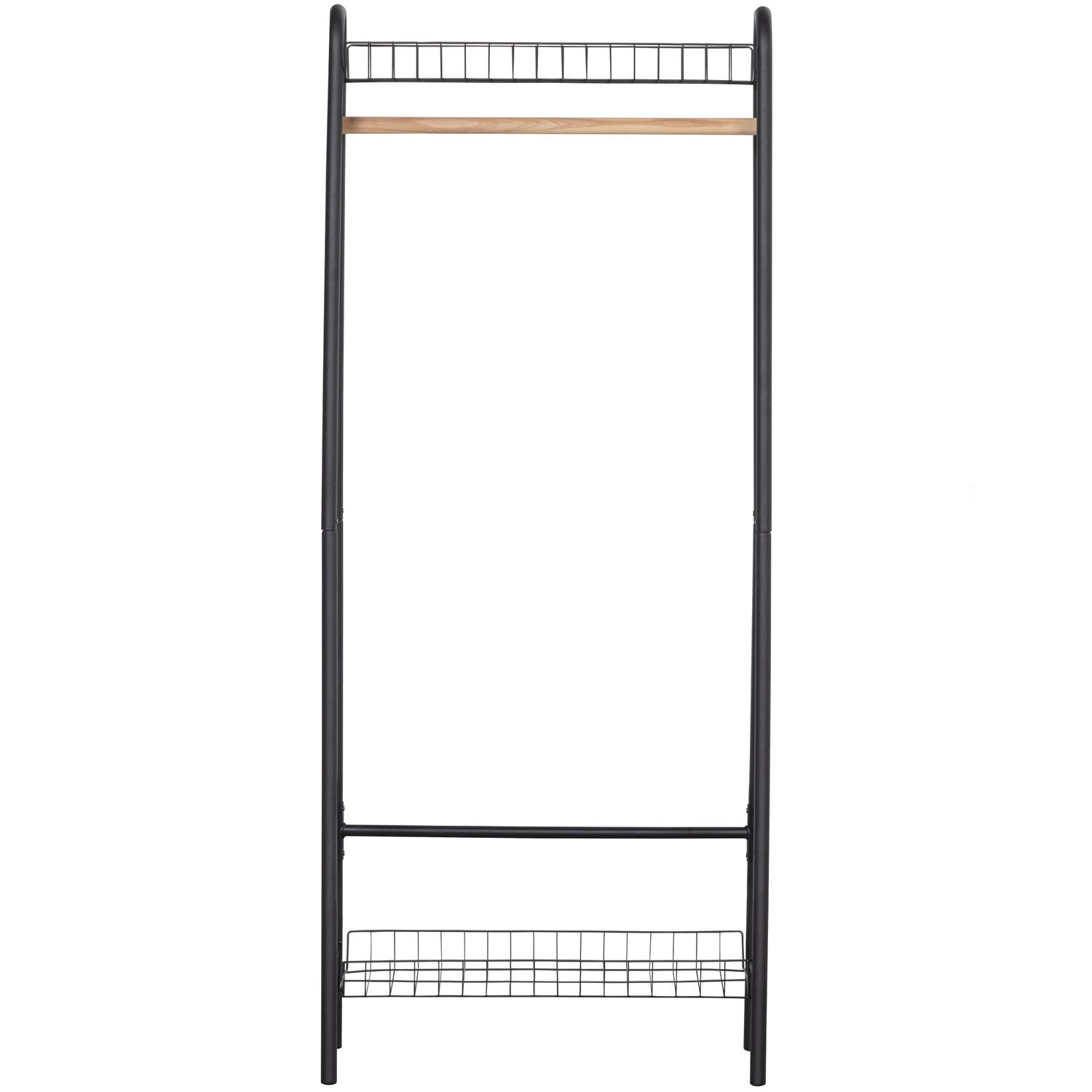 WOOOD Jovi Kledingrek - Metaal - Zwart - 167x70x41