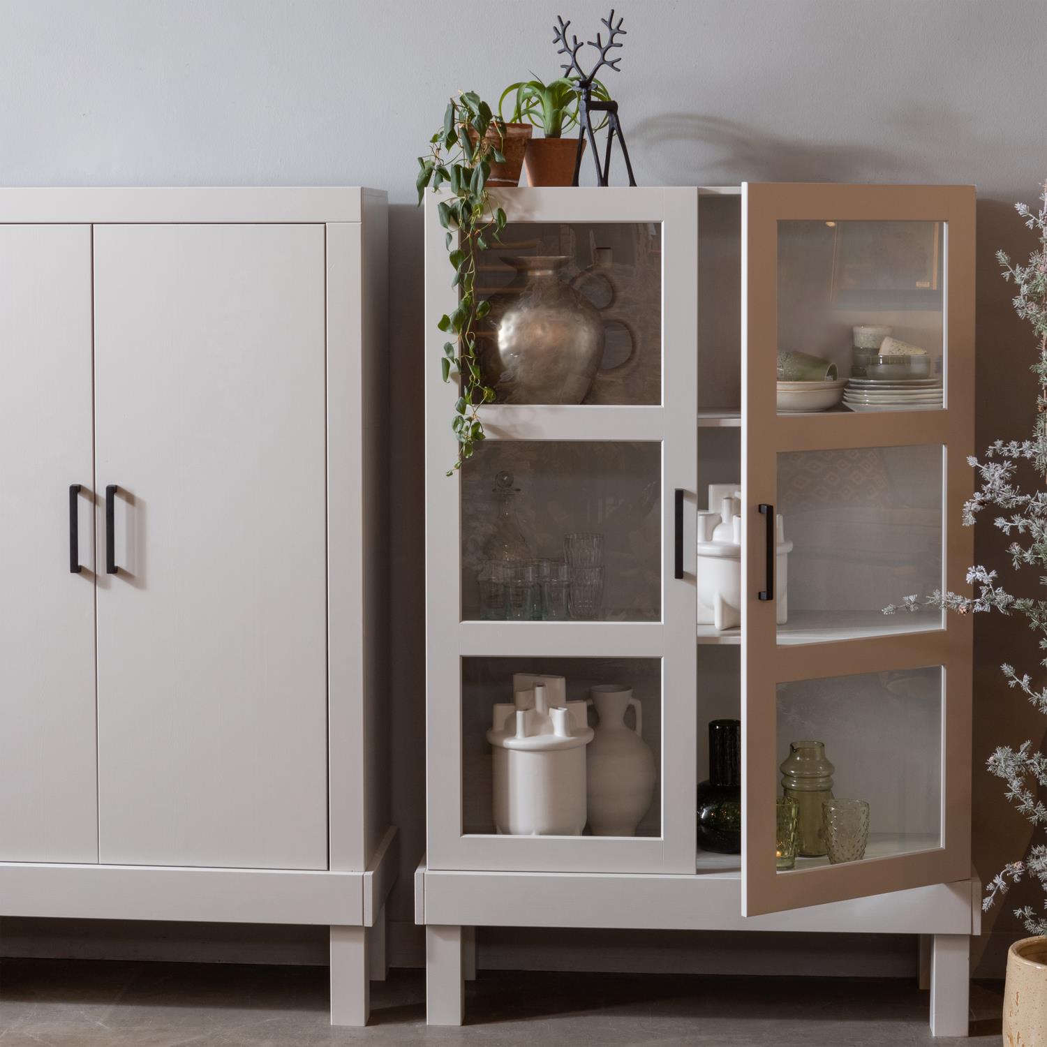 WOOOD Bonk dichte kast - Grenen - Mist - 160x103x37