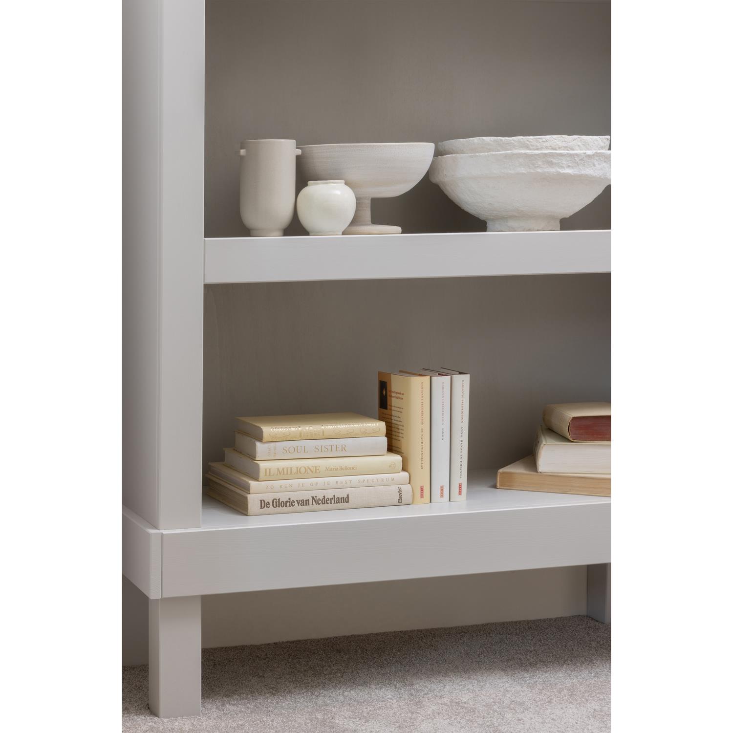 WOOOD Bonk Open Kast - Grenen - Mist - 160x103x37