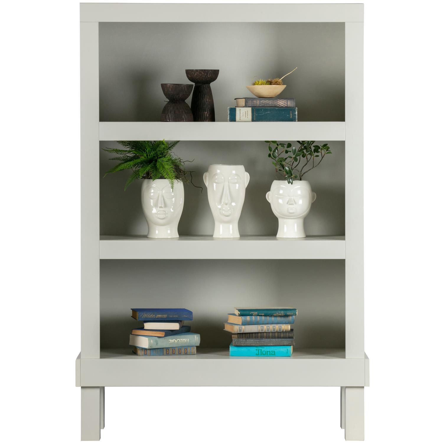 WOOOD Bonk Open Kast - Grenen - Mist - 160x103x37
