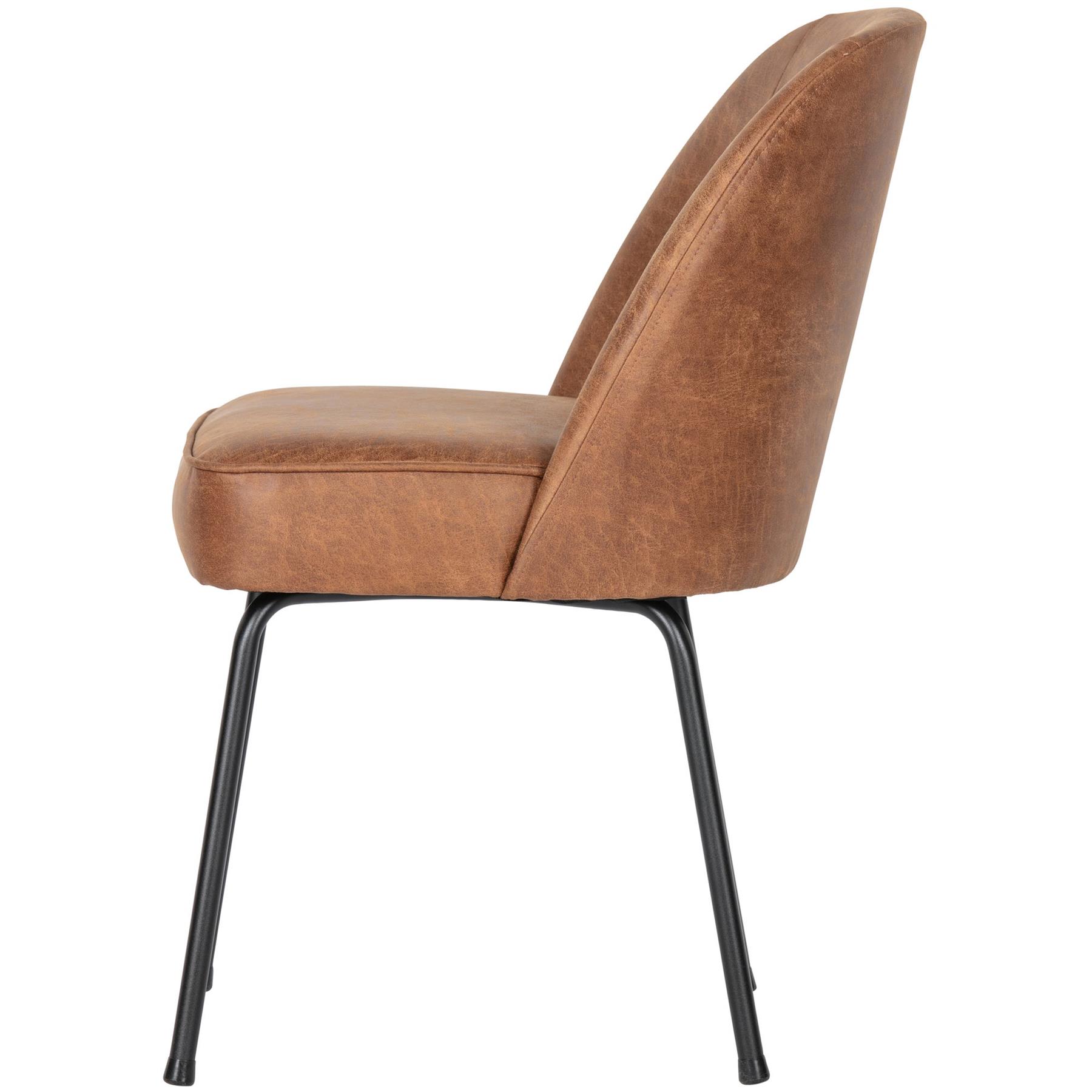 VOGUE EETKAMERSTOEL LEER COGNAC