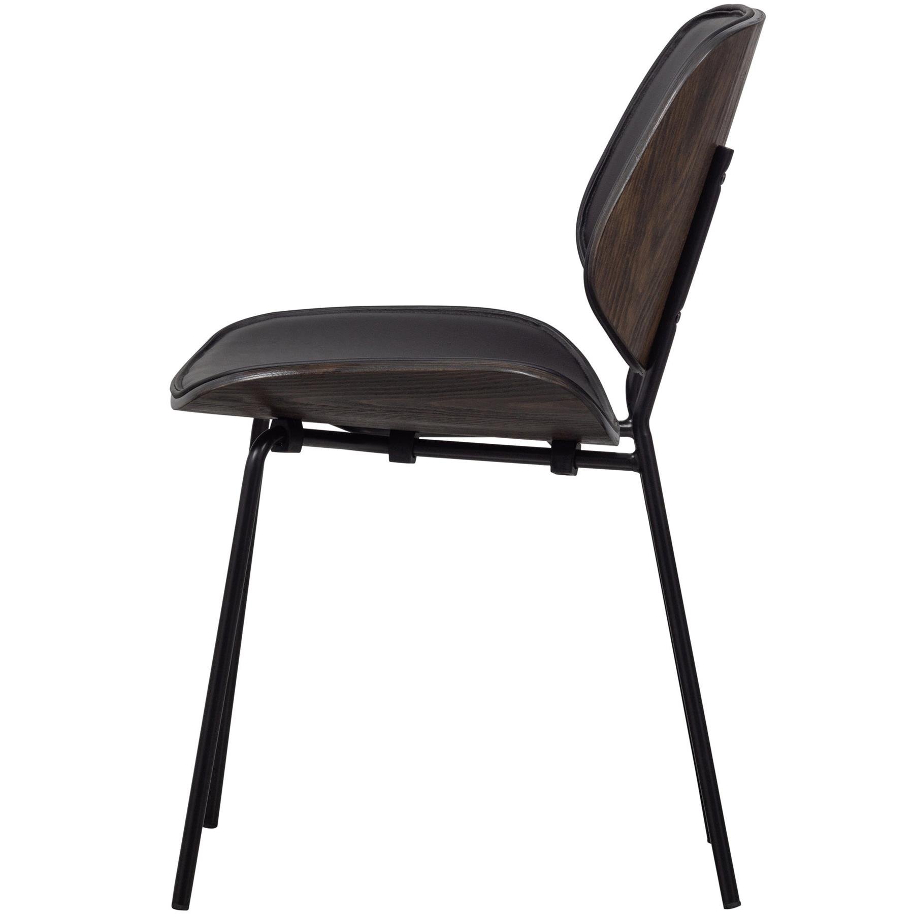 BePureHome Close Eetkamerstoelen - Hout - Zwart - Set van 2