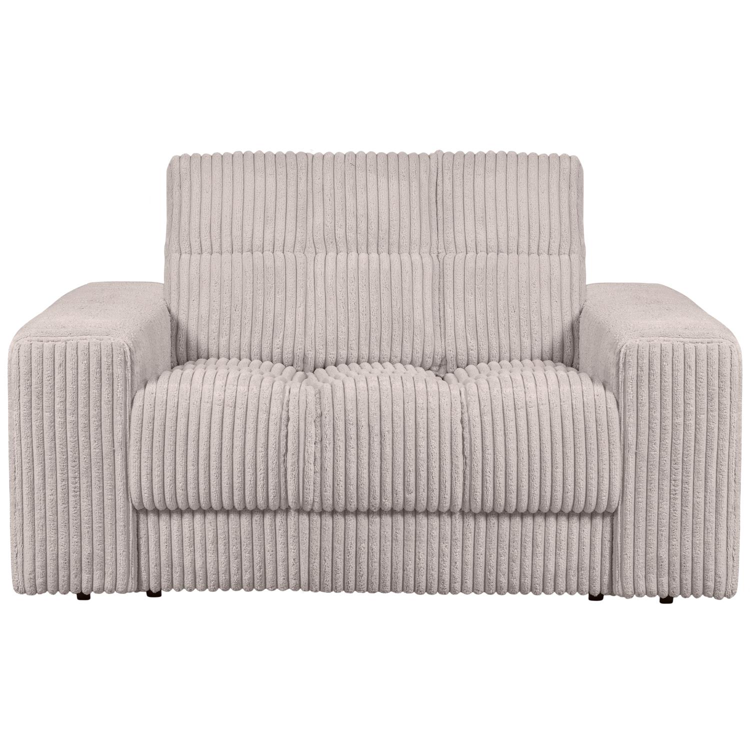 WOOOD Second Date Loveseat - Grove Ribstof - Naturel