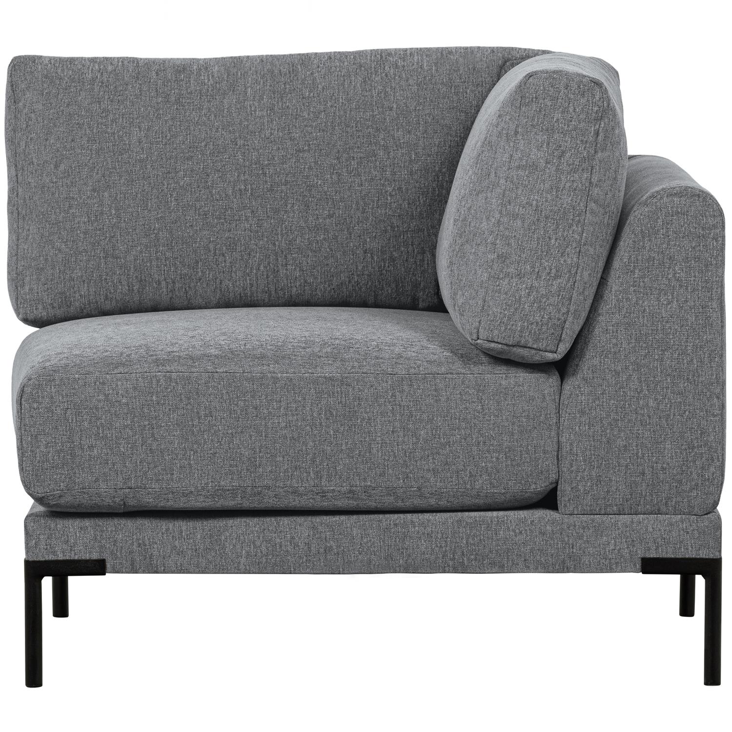 vtwonen Couple Bank Hoekelement - Polyester - Denim Melange