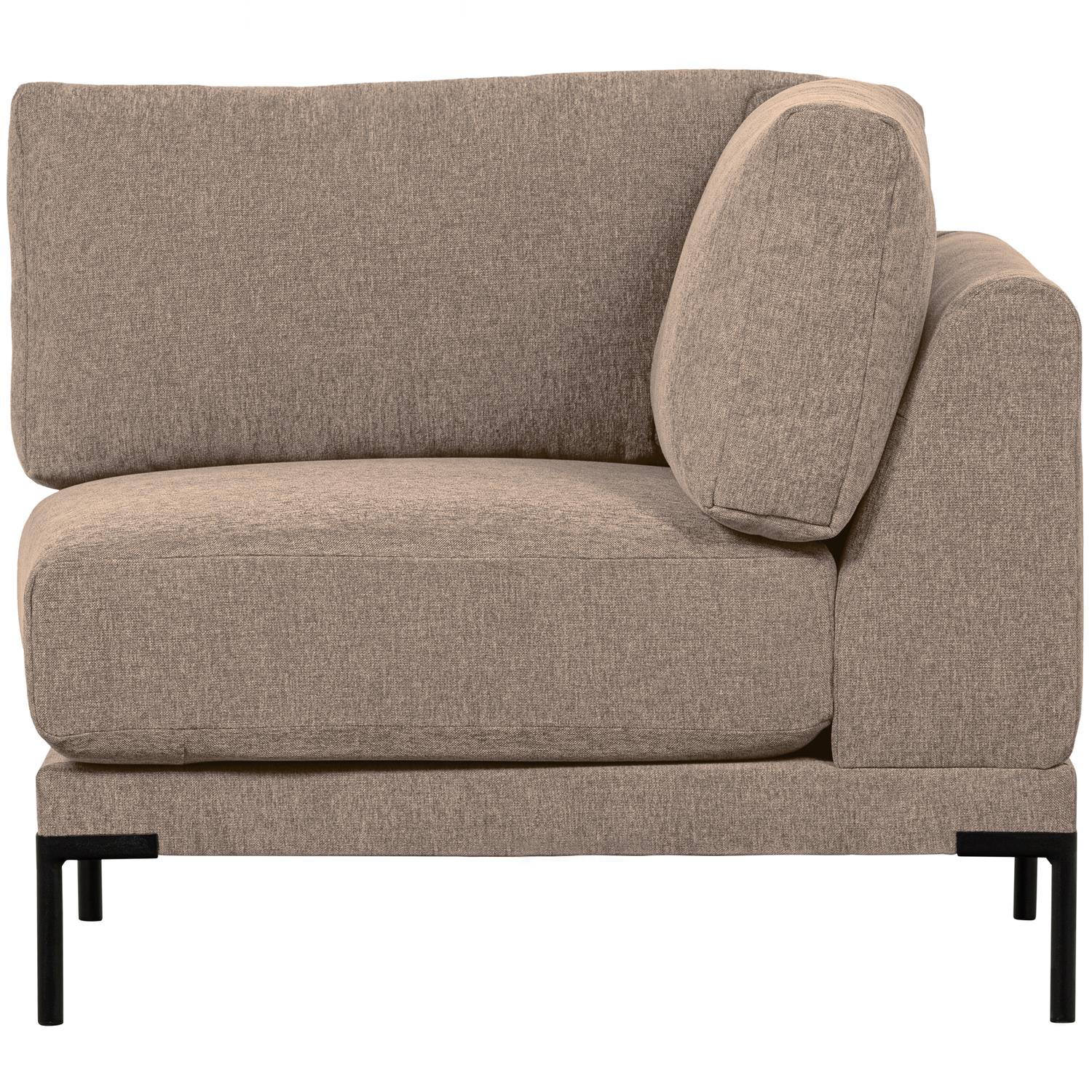 vtwonen Couple Bank Hoekelement - Polyester - Mud Melange