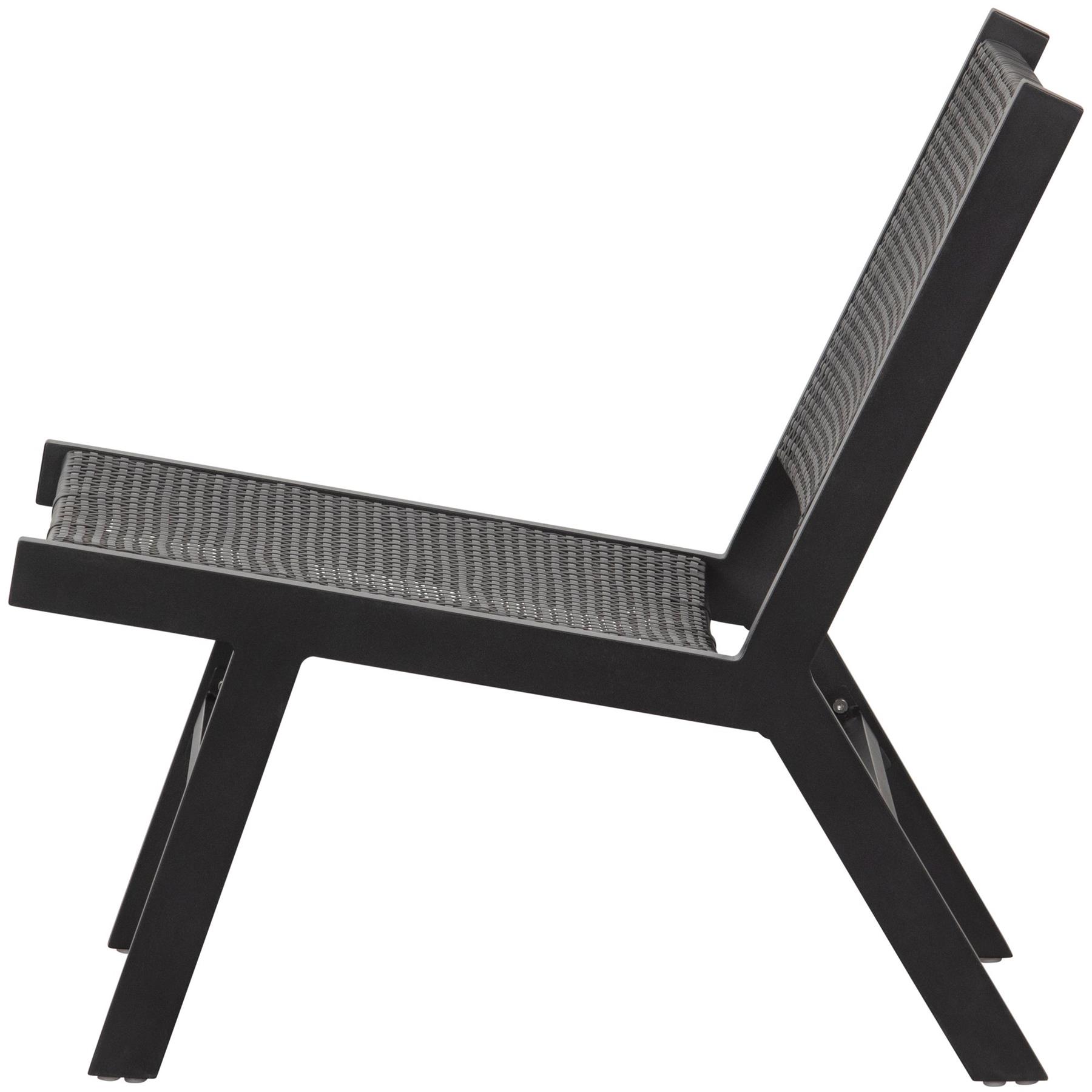 WOOOD Puk Fauteuils - Aluminium - Zwart - Set van 2