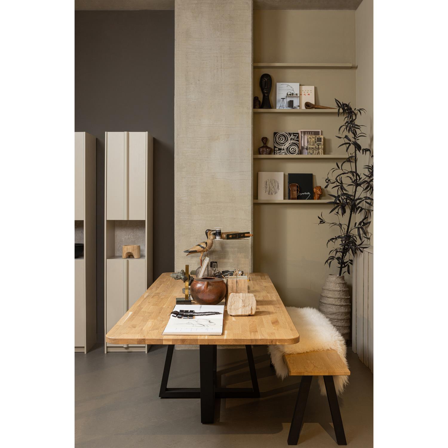 WOOOD Combi-Tablo Tafelblad - Eiken - Naturel - 77x240x100