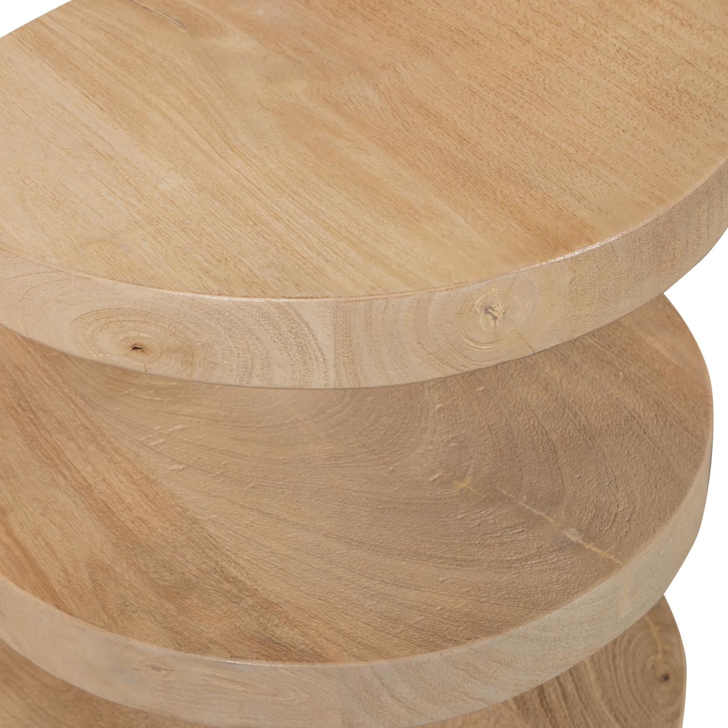 WOOOD Darran Bijzettafel - Mangohout - Naturel - 42x36x36
