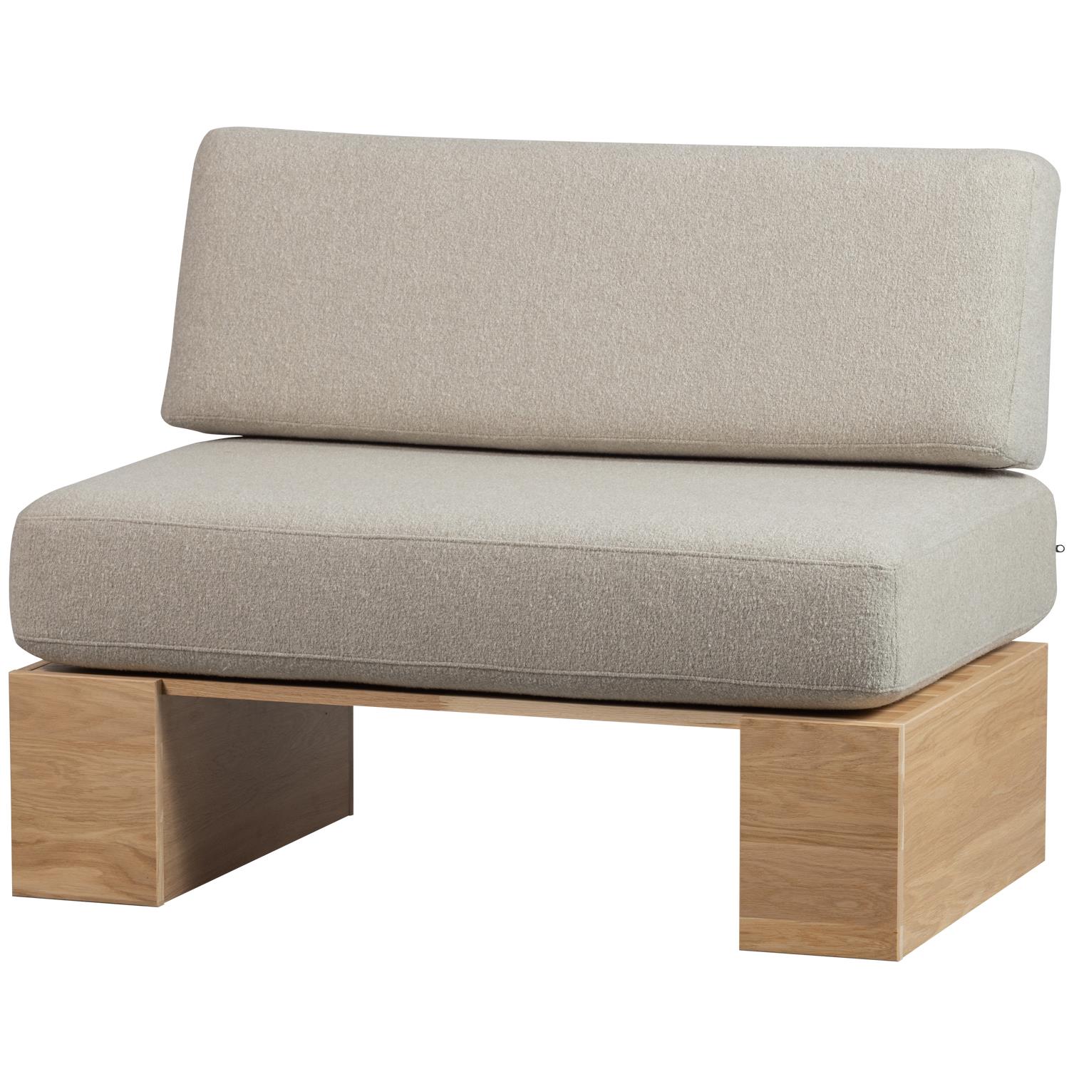 vtwonen Muurbankje incl. Kussens - Eiken - Naturel|Beige - 84x100x67