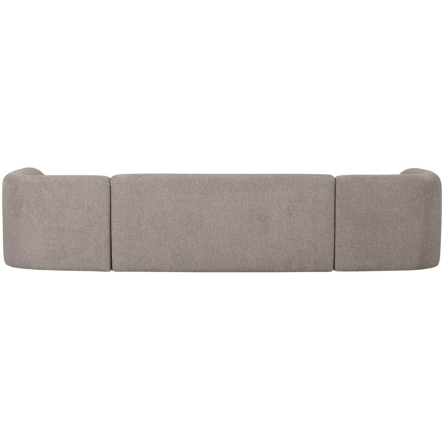 BePureHome Sloping U-Vorm Bank - Polyester - Off White - 77x339x225