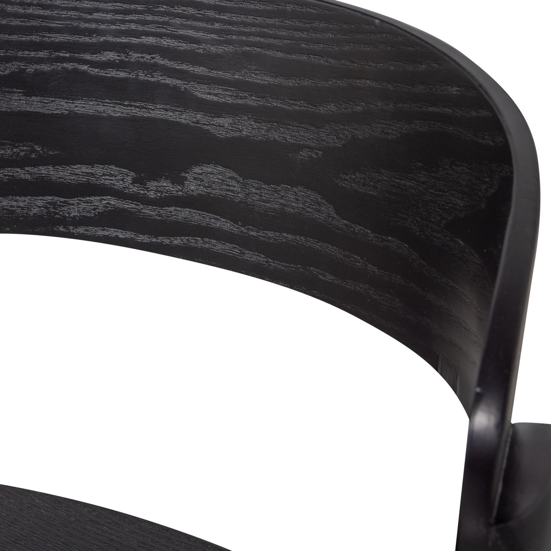 WOOOD Cras Eetkamerstoelen - Hout - Zwart - Set van 2