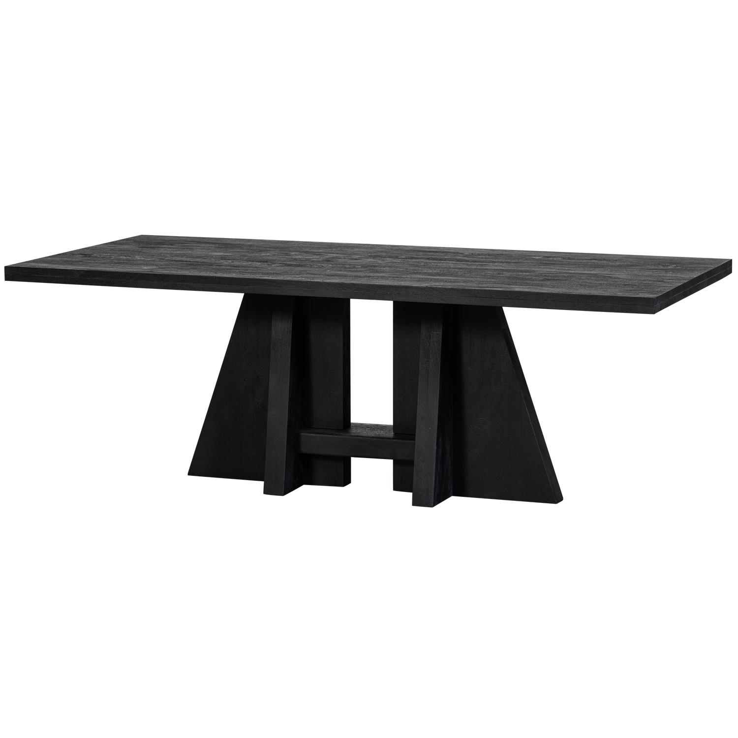 WOOOD Kean Eettafel - Mango - Zwart - 75x220x100