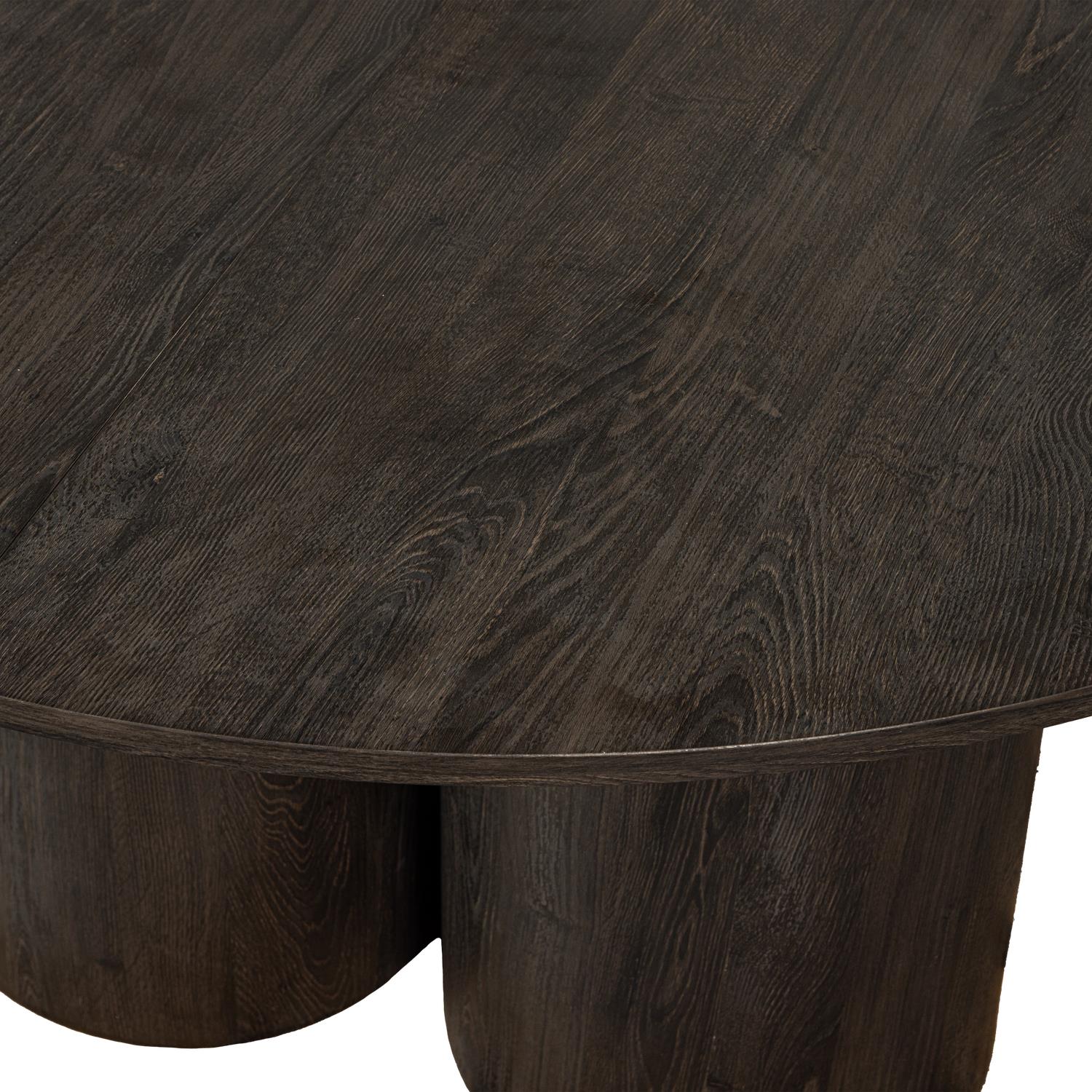 WOOOD Oona Eettafel - MDF - Donkerbruin - 75x140x140