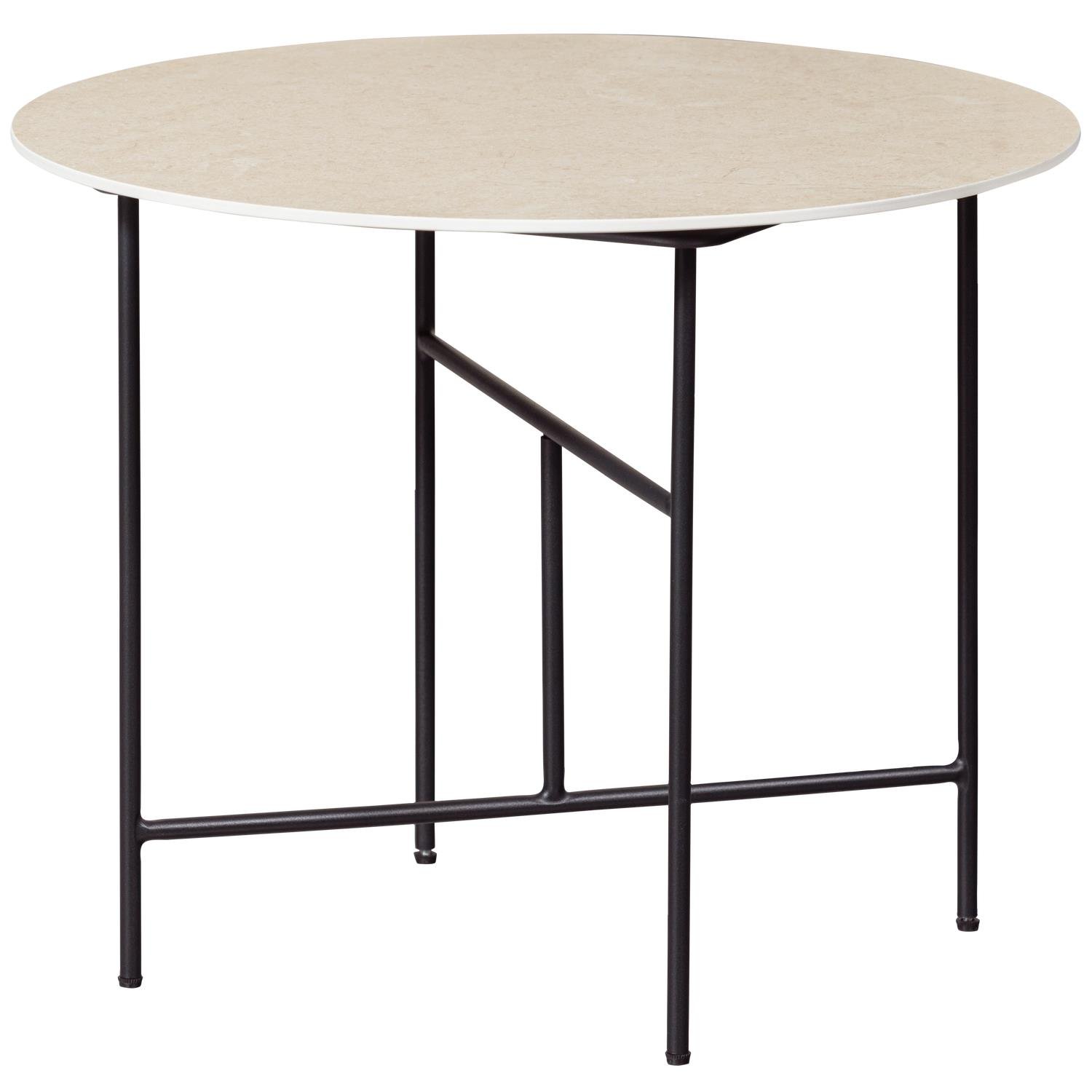 WOOOD Vida Bijzettafel - Marmeren Look - Naturel - 48x60x60