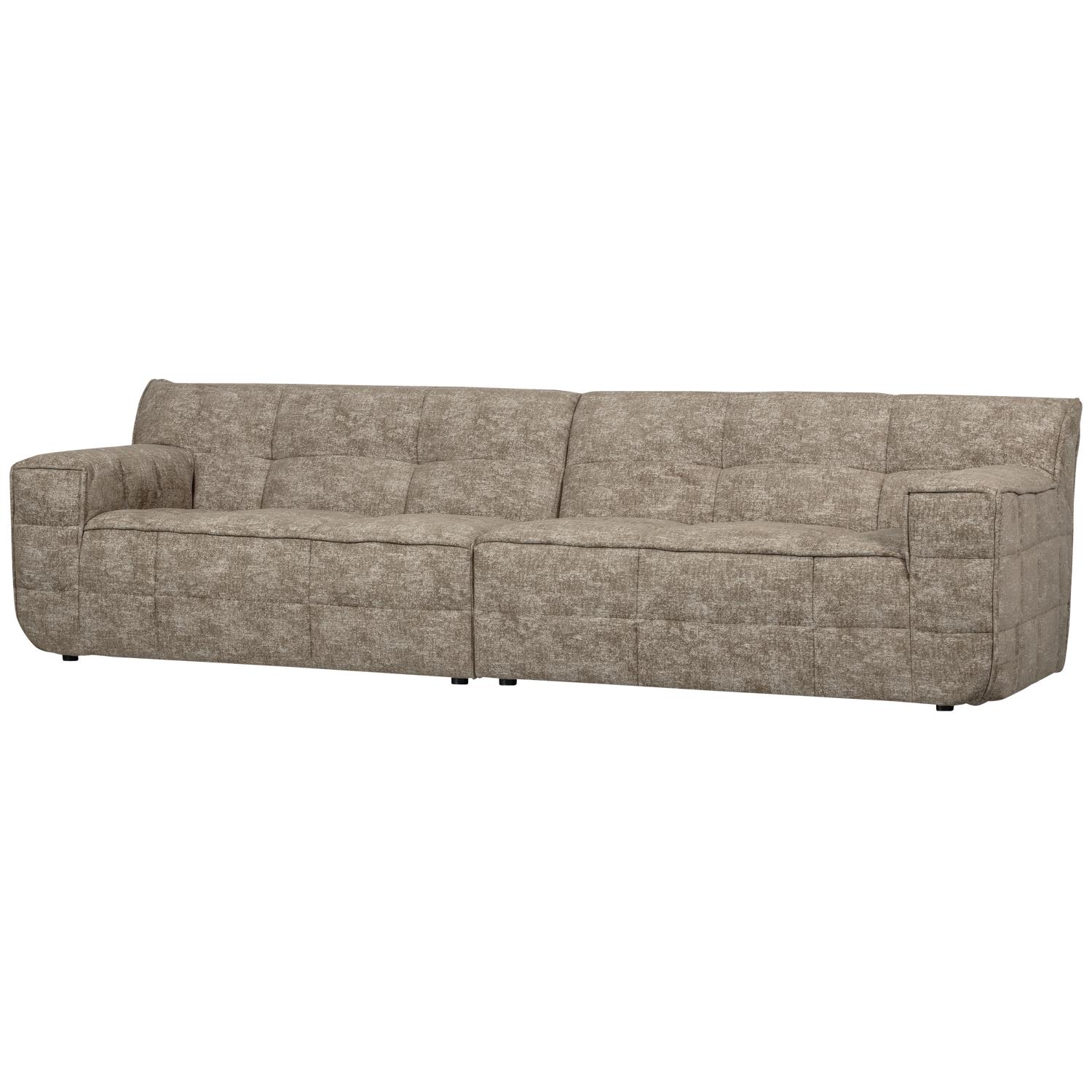WOOOD Timor 4-Zits Bank - Polyester - Naturel Melange - 81x297x92