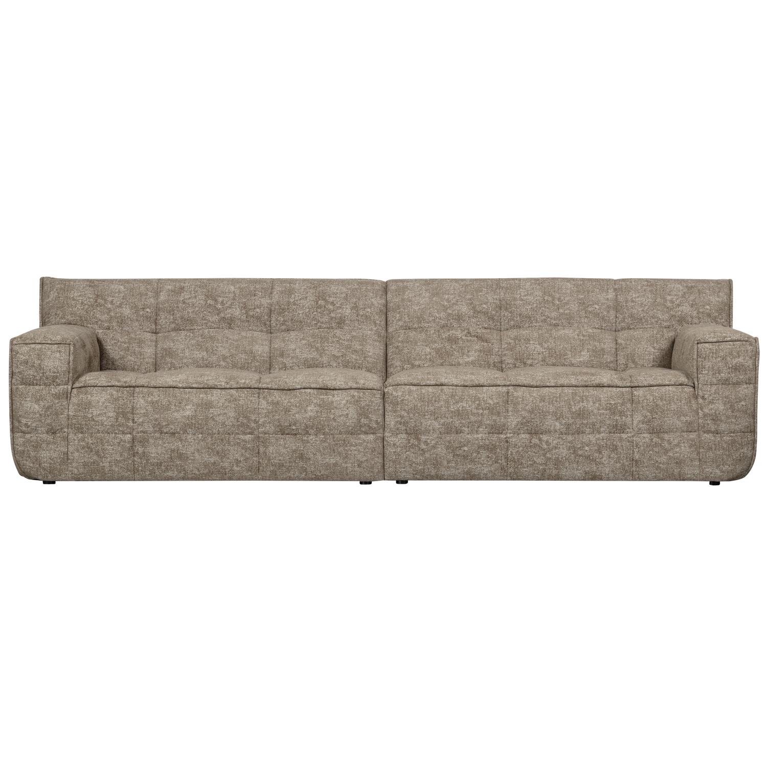 WOOOD Timor 4-Zits Bank - Polyester - Naturel Melange - 81x297x92