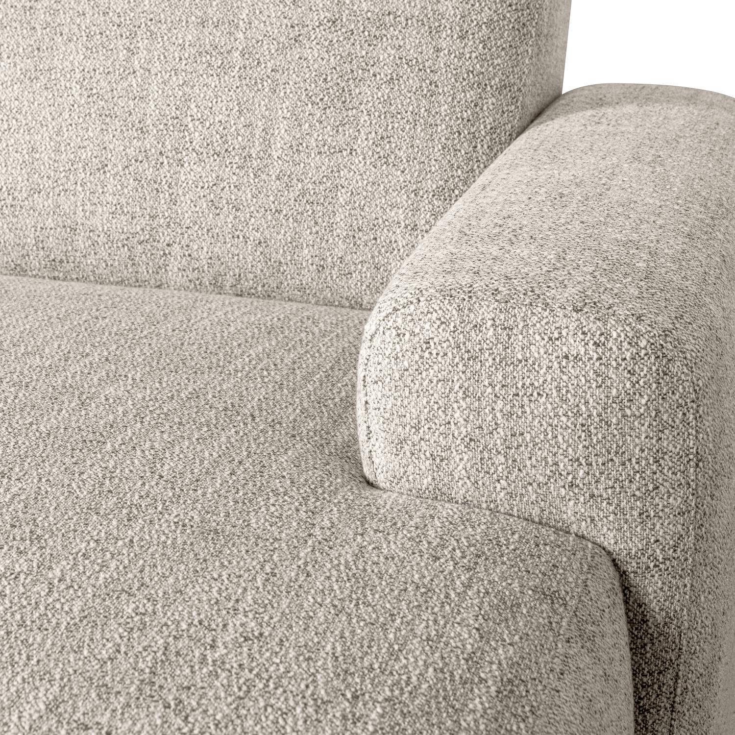 WOOOD Avelon U-Bank - Polyester - Naturel Melange - 78x315x205