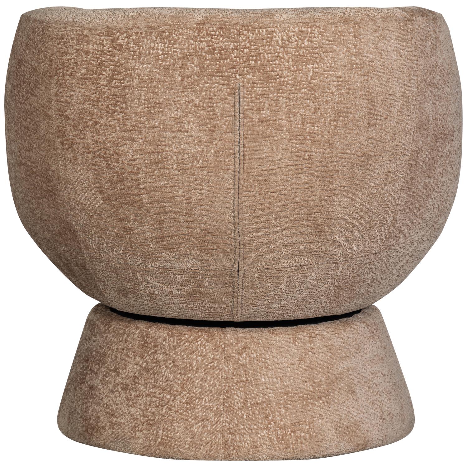 BePureHome Shuffle Draaifauteuil - Polyester - Naturel - 72x73x71