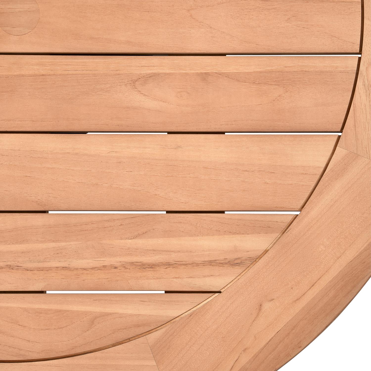 WOOOD Charley Tuintafel - Aluminium|Teak - Naturel - 76x122x122