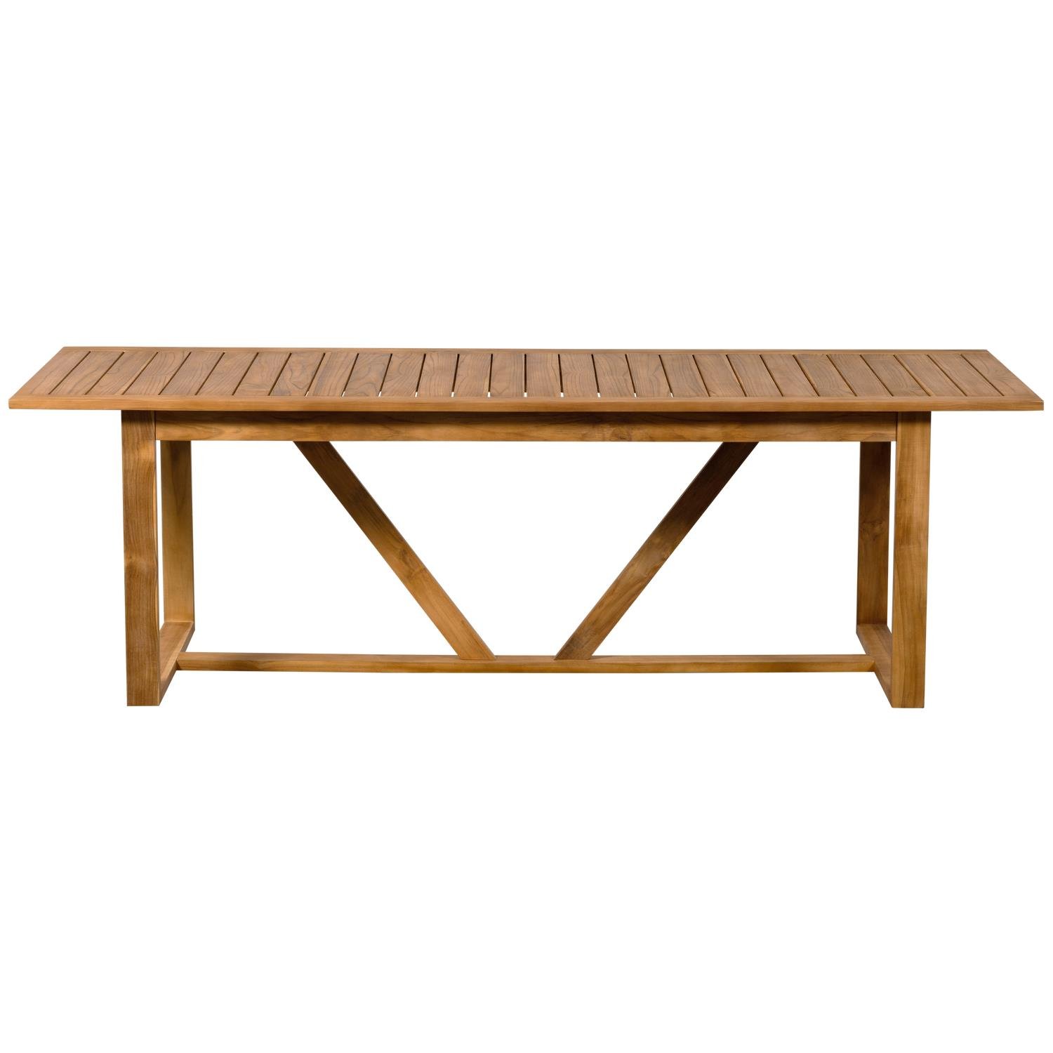 WOOOD Beaver Tuintafel - Teak - Naturel - 75x240x90