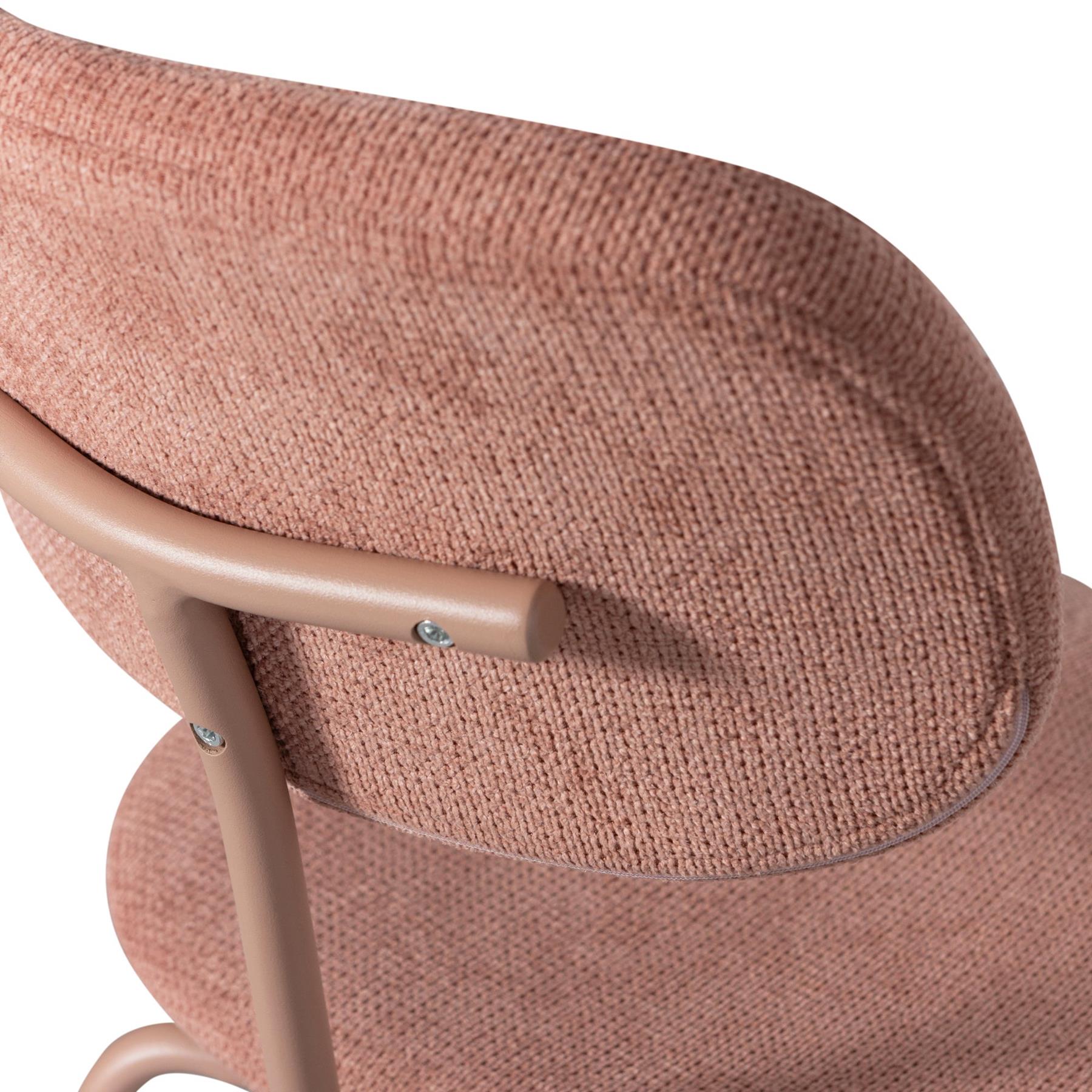 WOOOD Link Eetkamerstoelen - Polyester - Roze - Set van 2