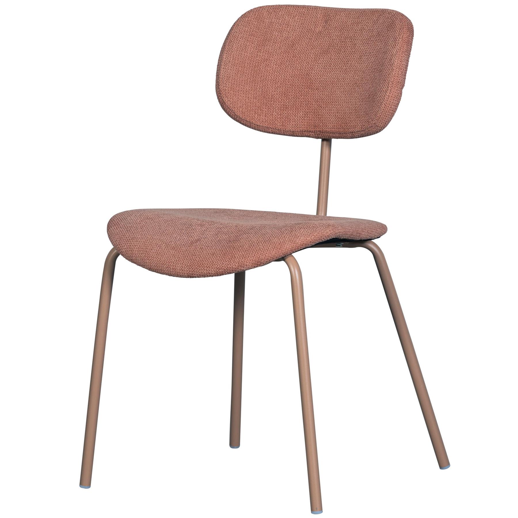 WOOOD Link Eetkamerstoelen - Polyester - Roze - Set van 2