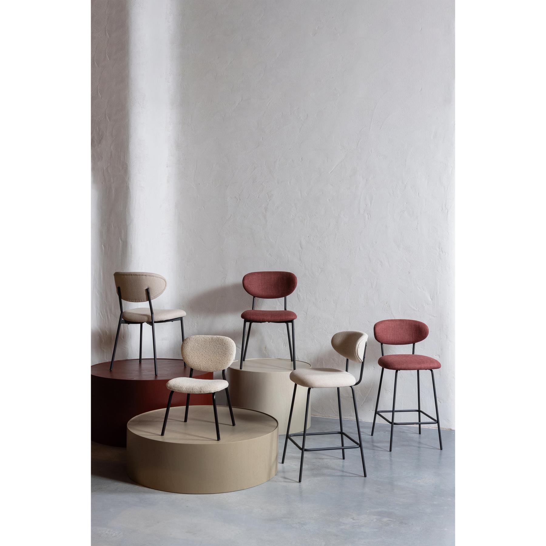 WOOOD Kjeld Eetkamerstoelen - Polyester - Naturel - Set van 2