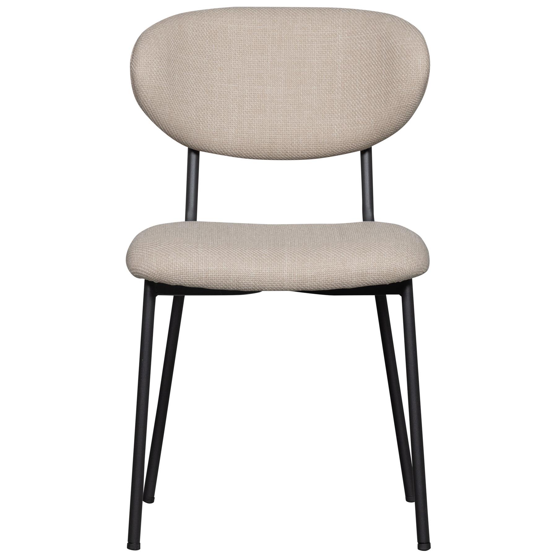 WOOOD Kjeld Eetkamerstoelen - Polyester - Naturel - Set van 2