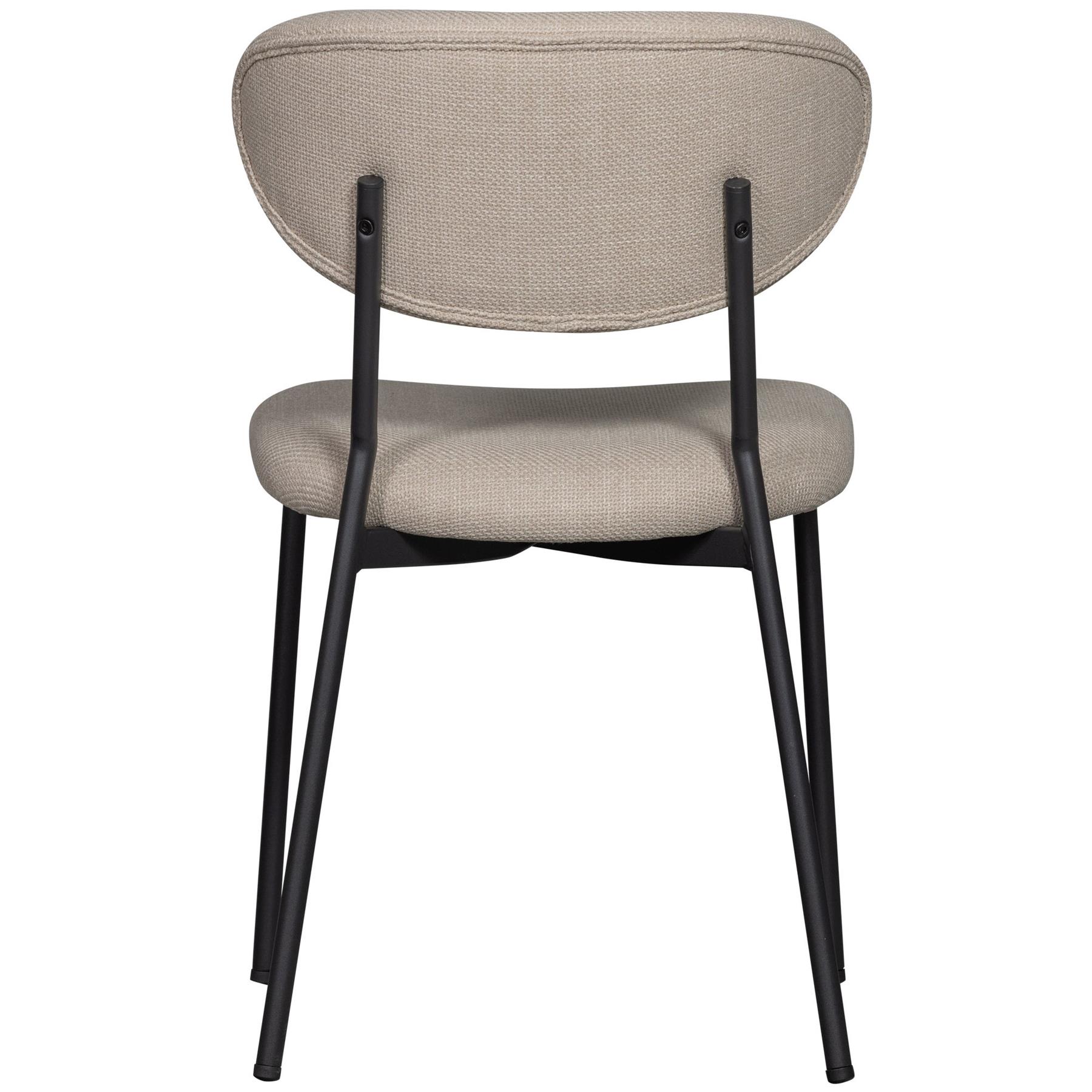 WOOOD Kjeld Eetkamerstoelen - Polyester - Naturel - Set van 2