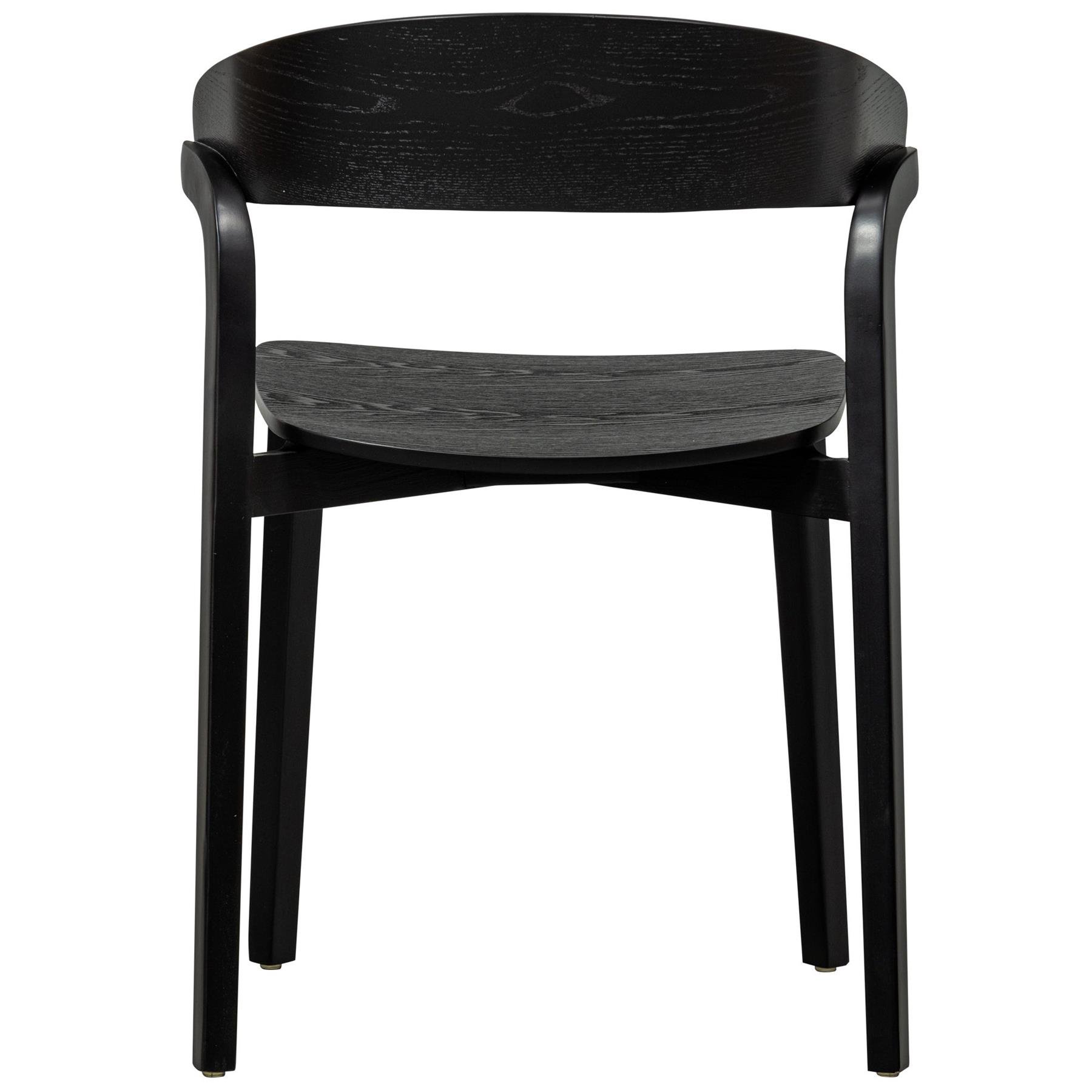 WOOOD Cras Eetkamerstoelen - Hout - Zwart - Set van 2