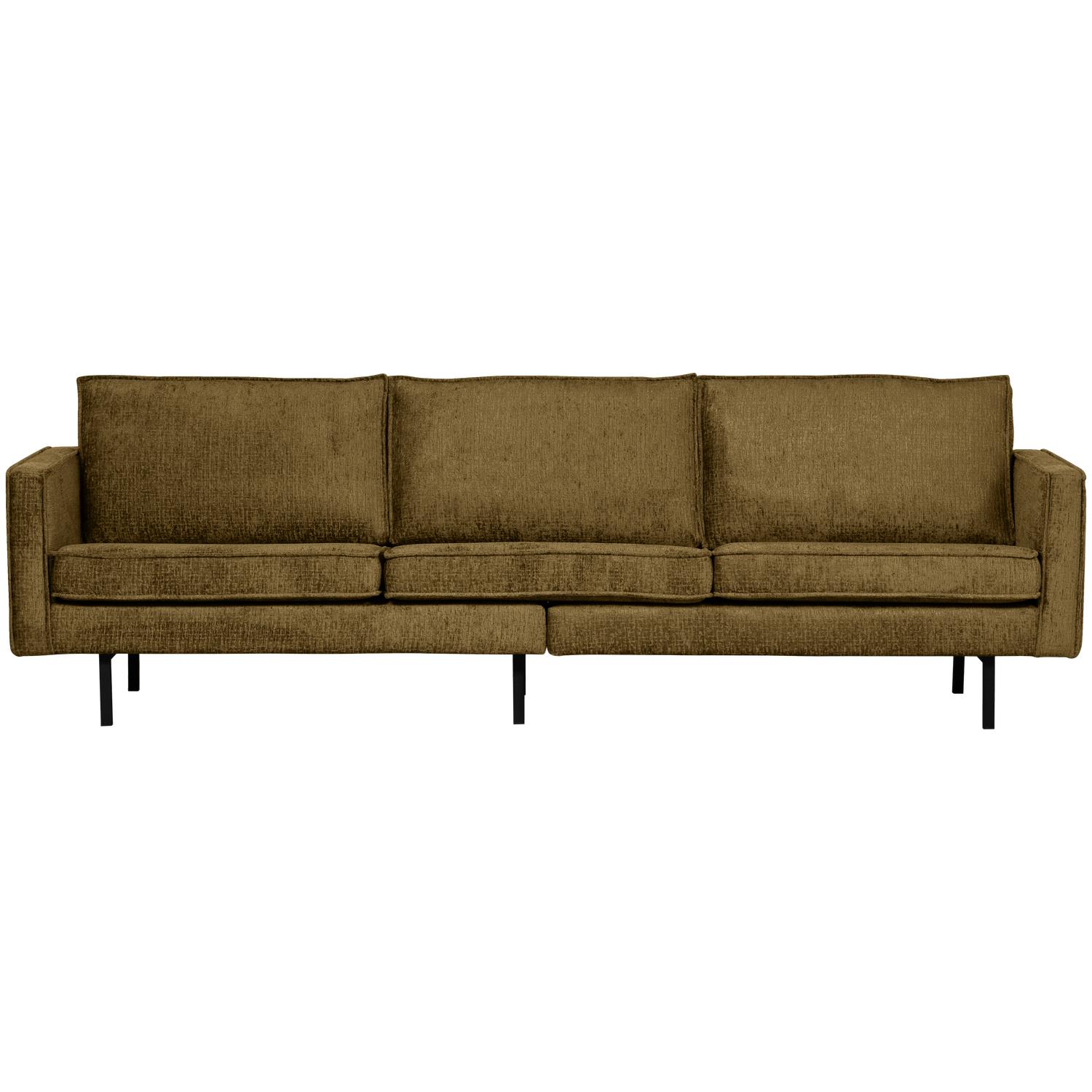 BePureHome Bank 3-Zits Rodeo - Structure Velvet - Brass - 85x277x86