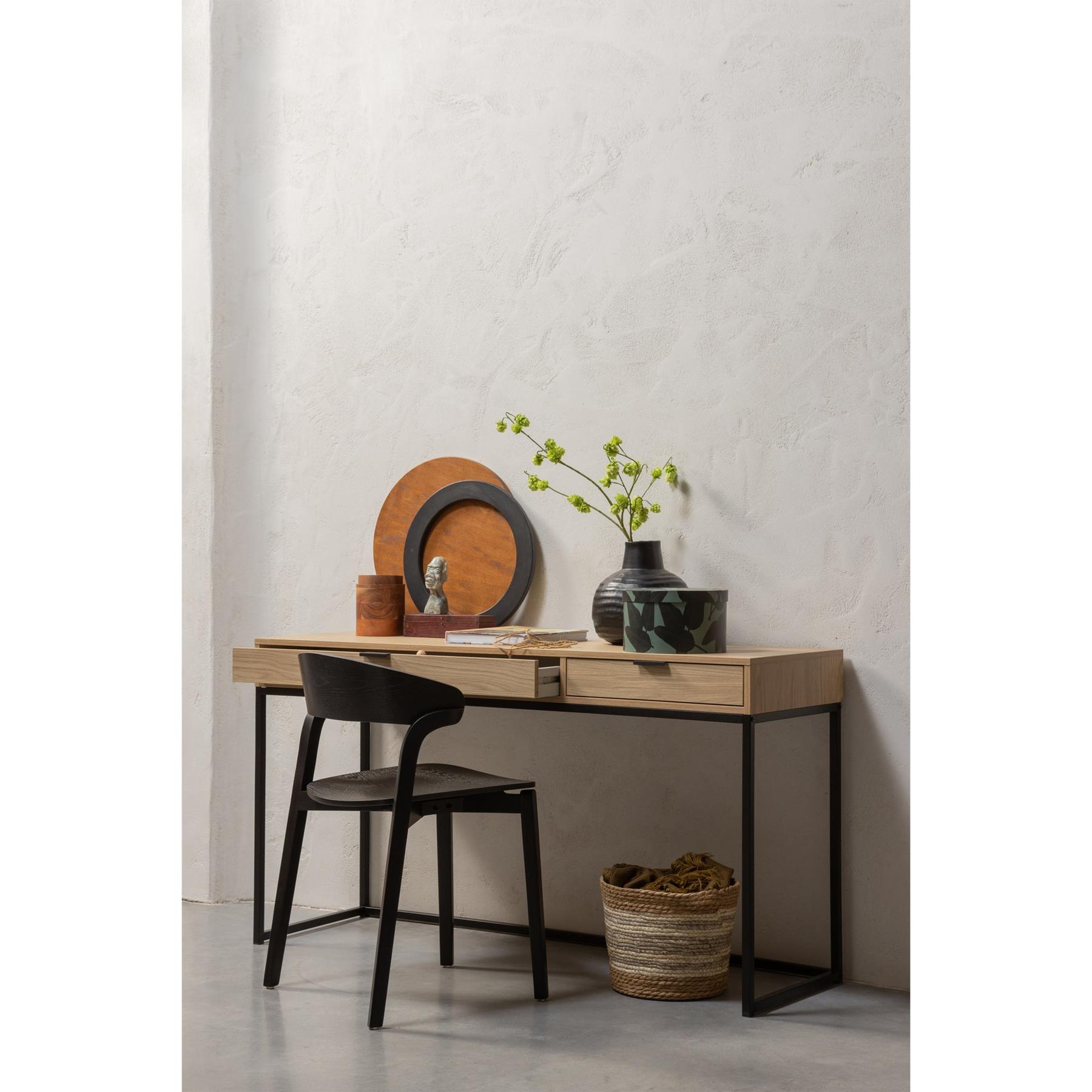 WOOOD Cras Eetkamerstoelen - Hout - Zwart - Set van 2