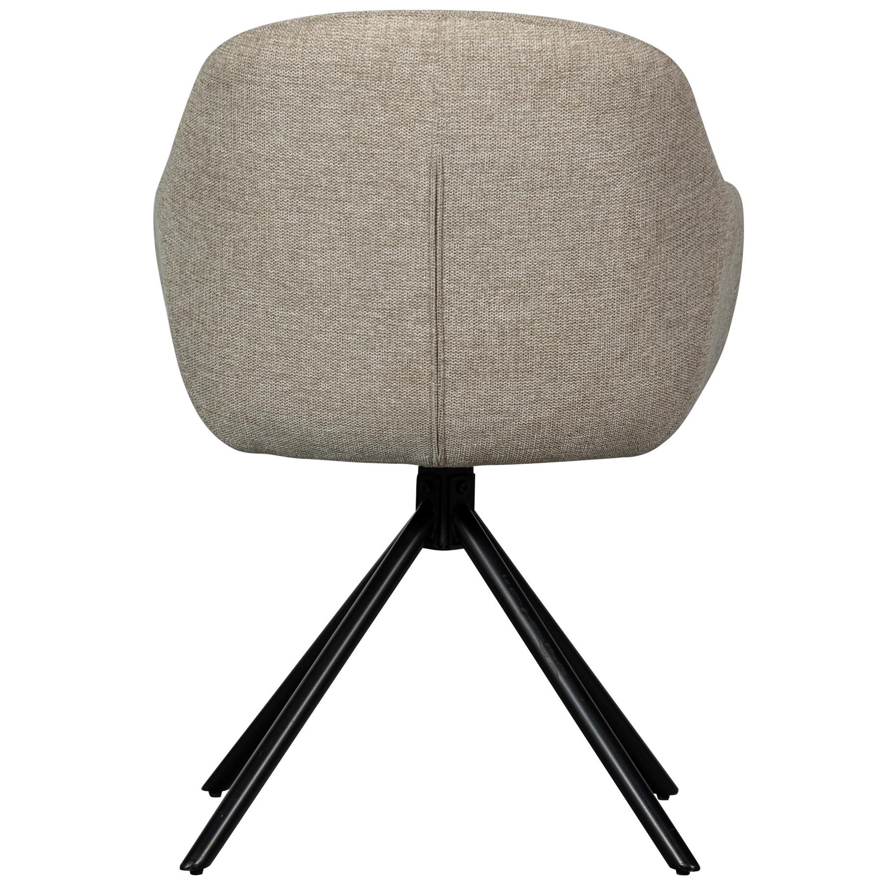 WOOOD Grant-Jaki Eetkamerstoelen - Chenille - Zand - Set van 2