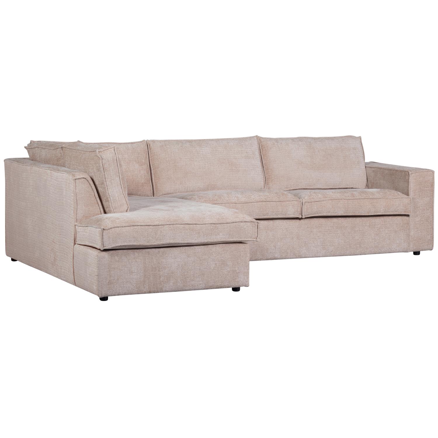 WOOOD Hoekbank Links Hajo - Chenille - Sand - 84x283x197