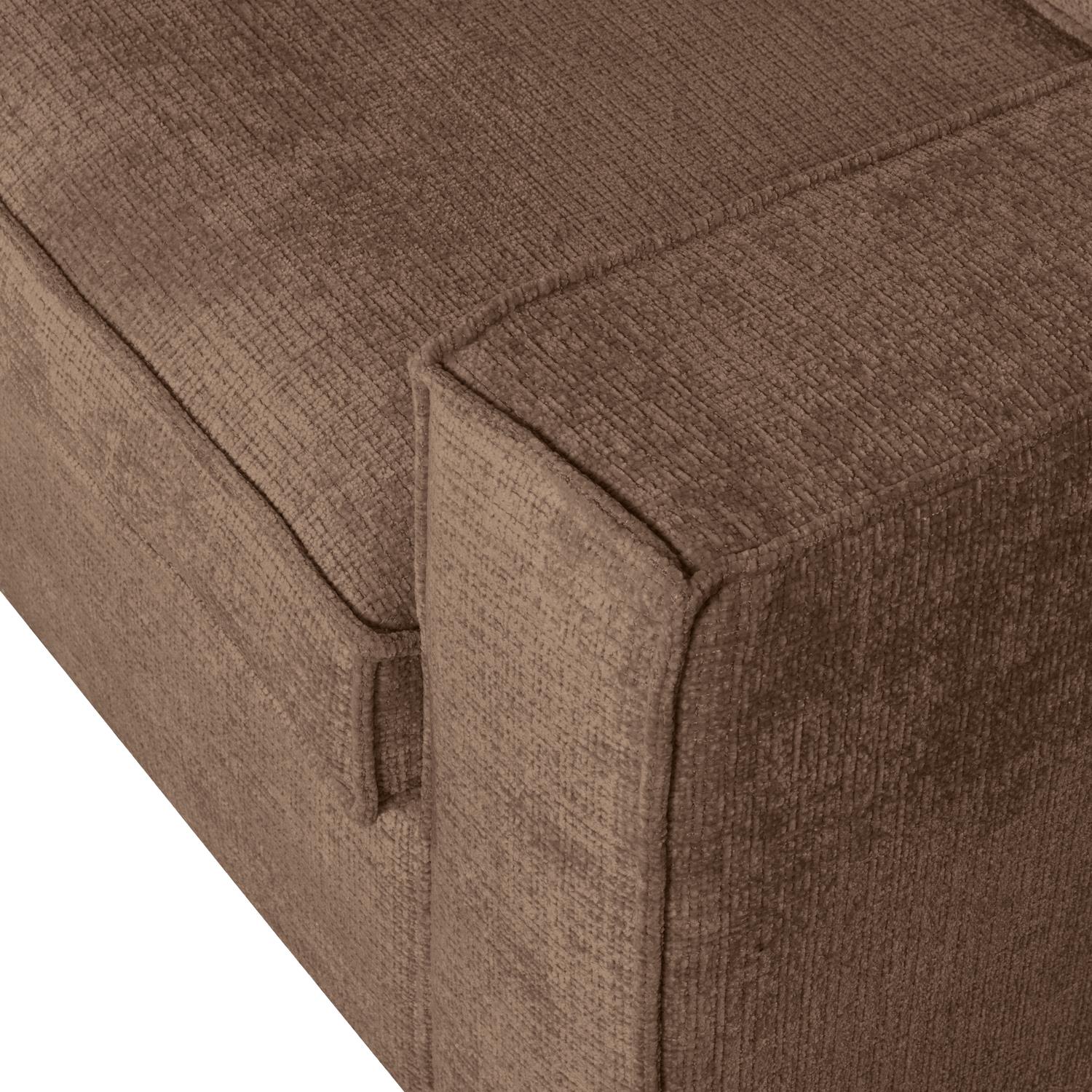 WOOOD Hoekbank Links Hajo - Chenille - Mud - 84x283x197